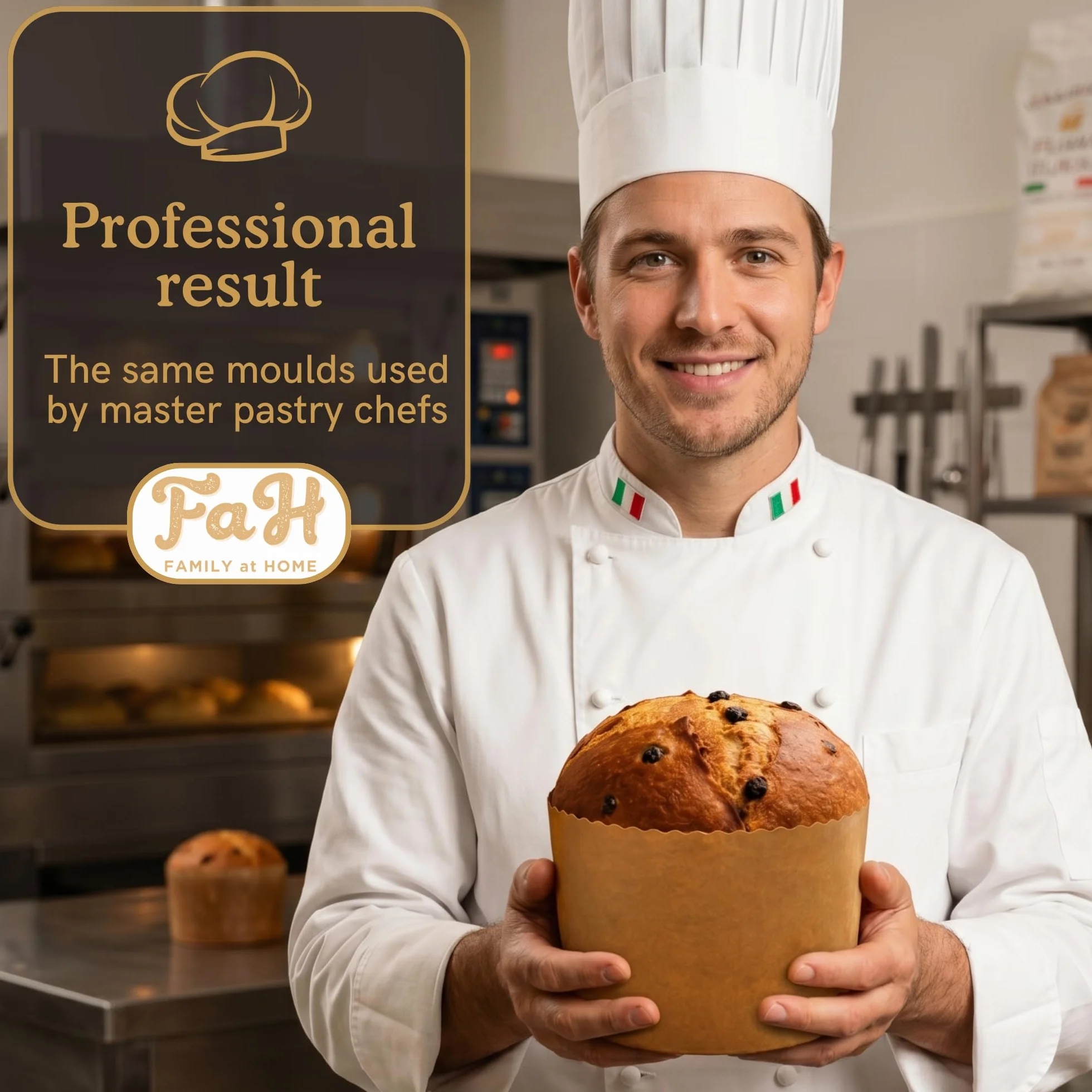 Forma do panettone 750 g 10 szt. z papieru celulozowego kalandrowana