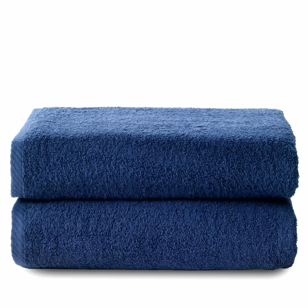 Top Towel - Plus - Duże ręczniki kąpielowe - Ręczniki kąpielowe - 2 ręczniki kąpielowe - 70 x 140 cm - 100% bawełna - Granatowy