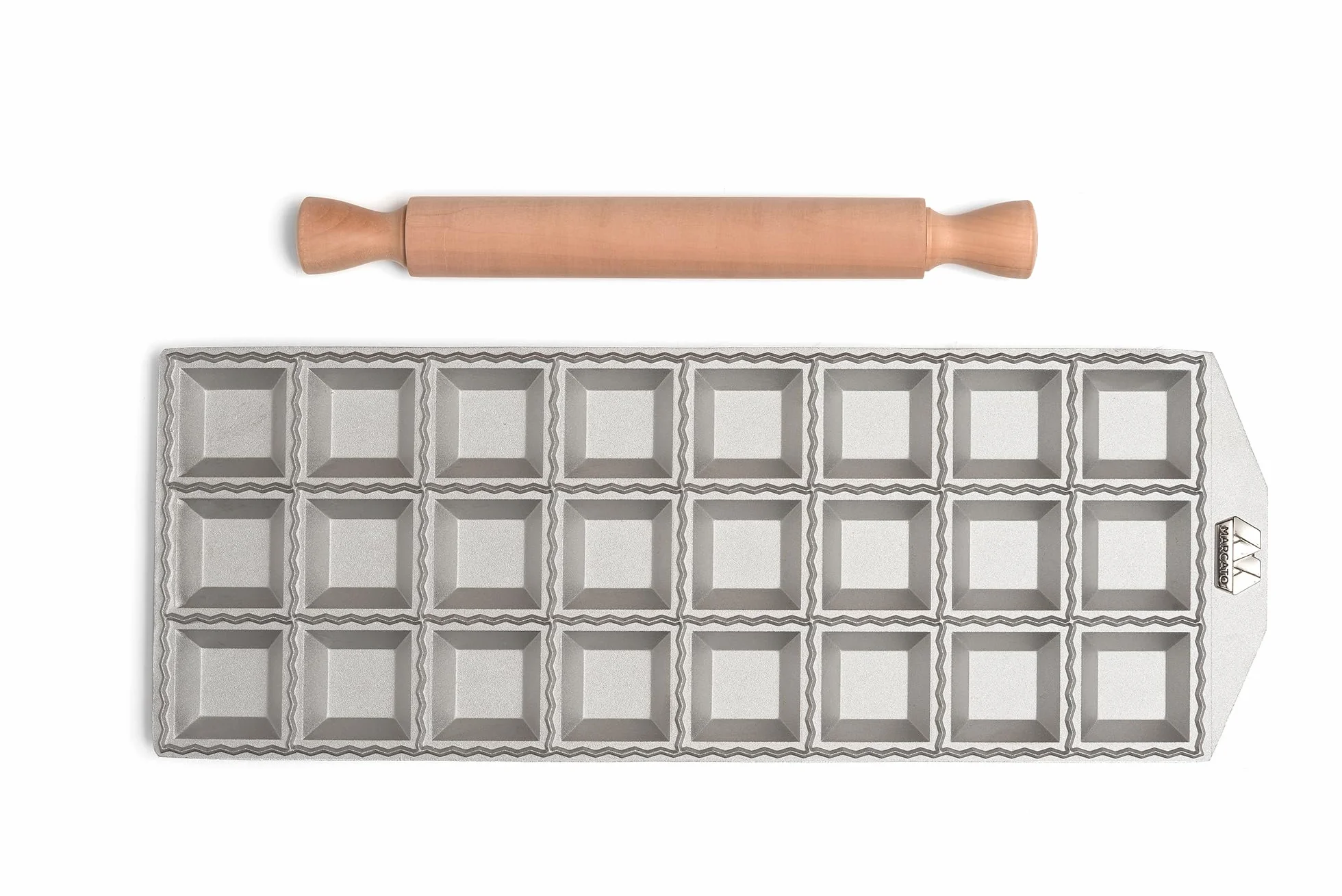 Marcato RA-Q50X24-CLS 50x24 kwadratowa forma ravioli, aluminium, srebrna