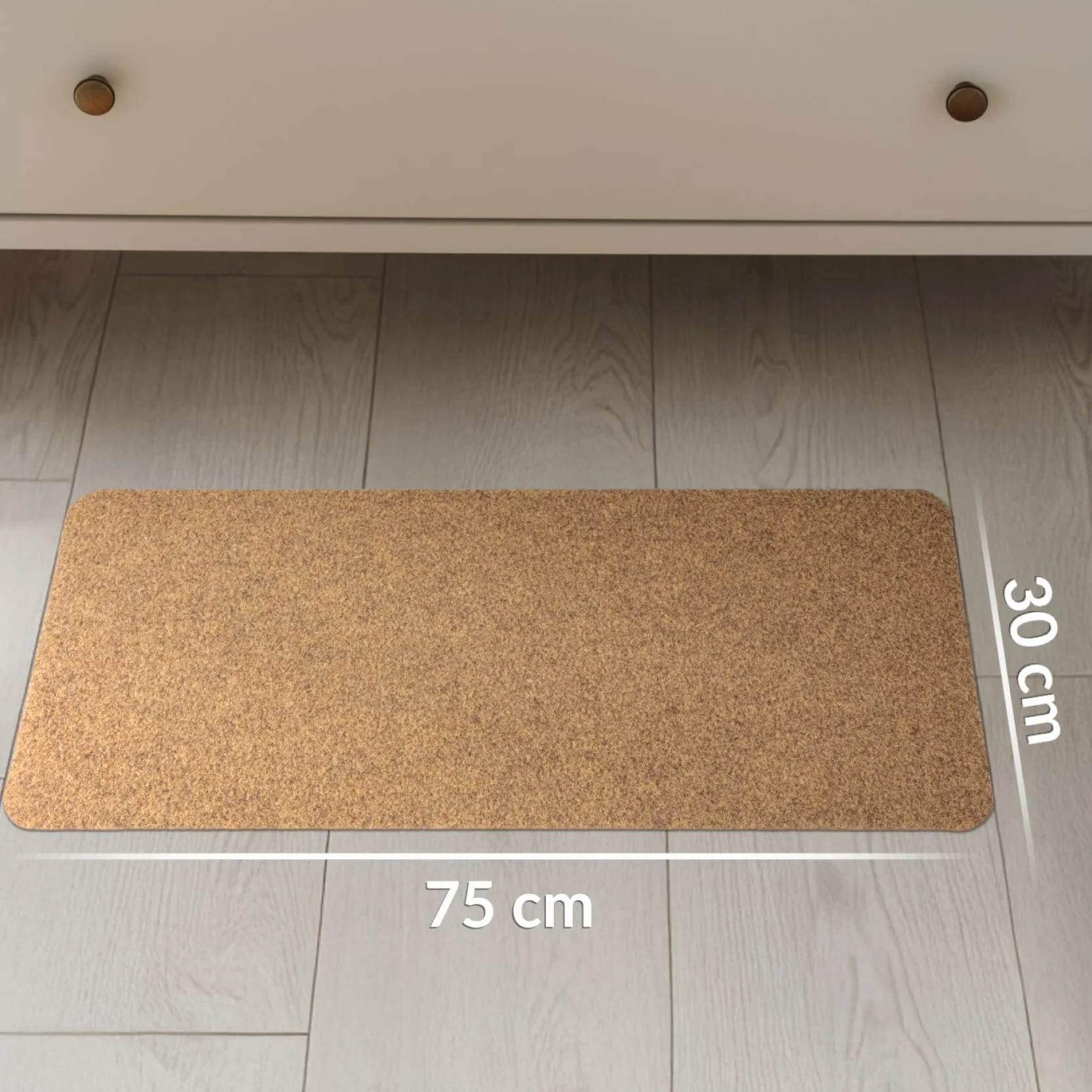 ANRO Wycieraczka antypoślizgowa do parkowania butów, mata zatrzymująca brud, do wnętrz, wąska mata ociekowa do wejścia Uni Cocos 30 x 75 cm