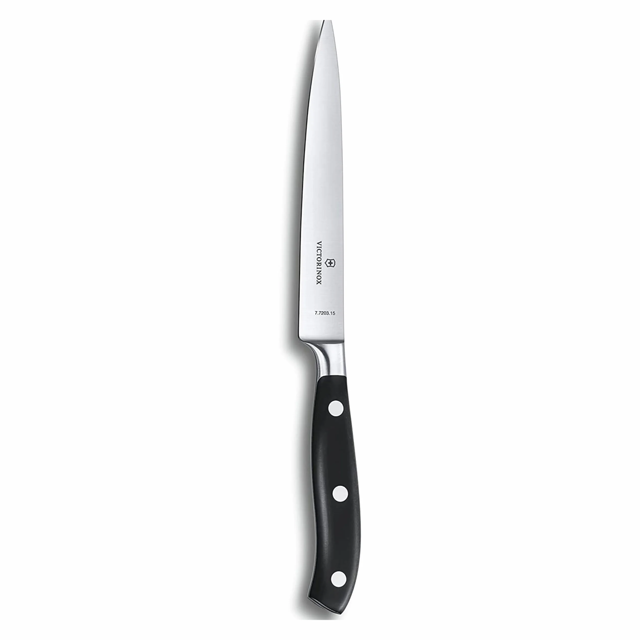 Victorinox, 7.7203.15G, Grand Maître, Tranchiermesser, Extra scharfe Klinge, mit geradem Schliff, robuster Kunststoff-Griff, Schwarz, Spülmaschinengeeignet