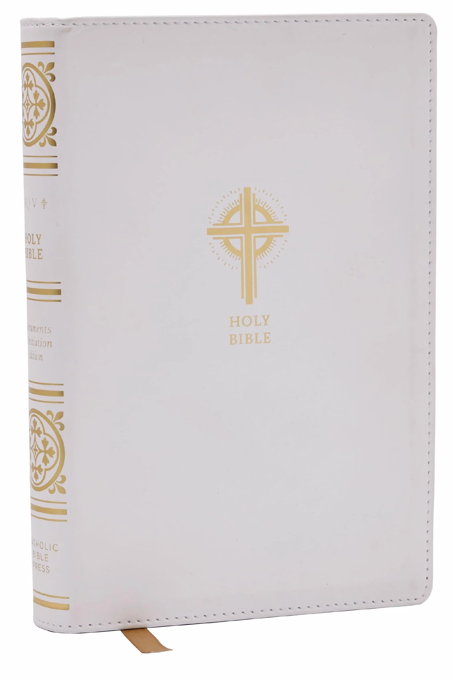 Nrsvce Sacraments of Initiation Catholic Bible, White Leathersoft, Comfort Print: New Revised Standard Version, White, Leathersoft, Catholic Commemorative Edition, Anglicised Text