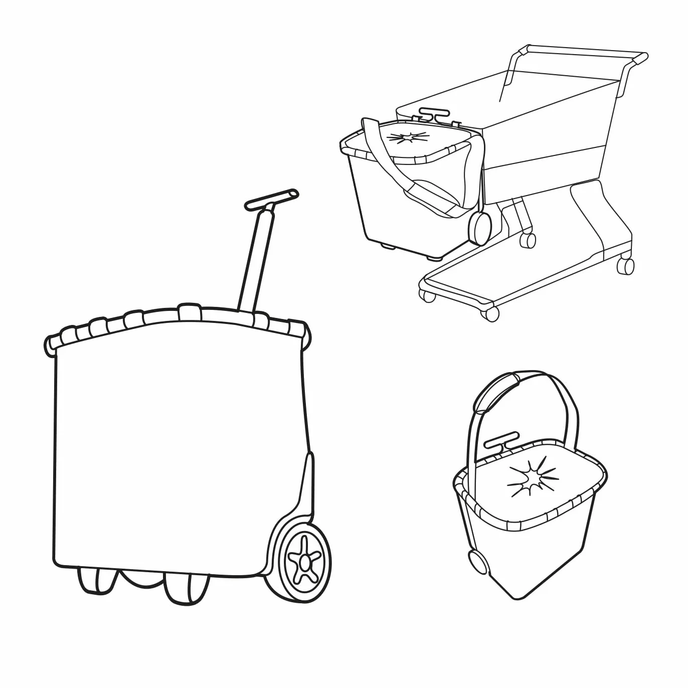 reisenthel Carrycruiser przenośny wózek na zakupy ze stabilną aluminiową ramą, paskiem na ramię i wyjmowaną kieszenią wewnętrzną z siatki z wodoodpornego materiału, Couleur:Frame Leo Macchiato, leo