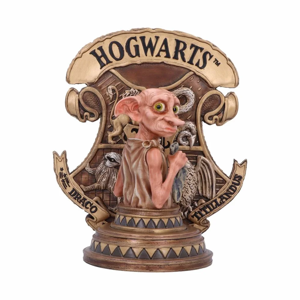 Nemesis Now Oficjalna licencja Harry Potter Dobby Bookend, złoty, 20 cm