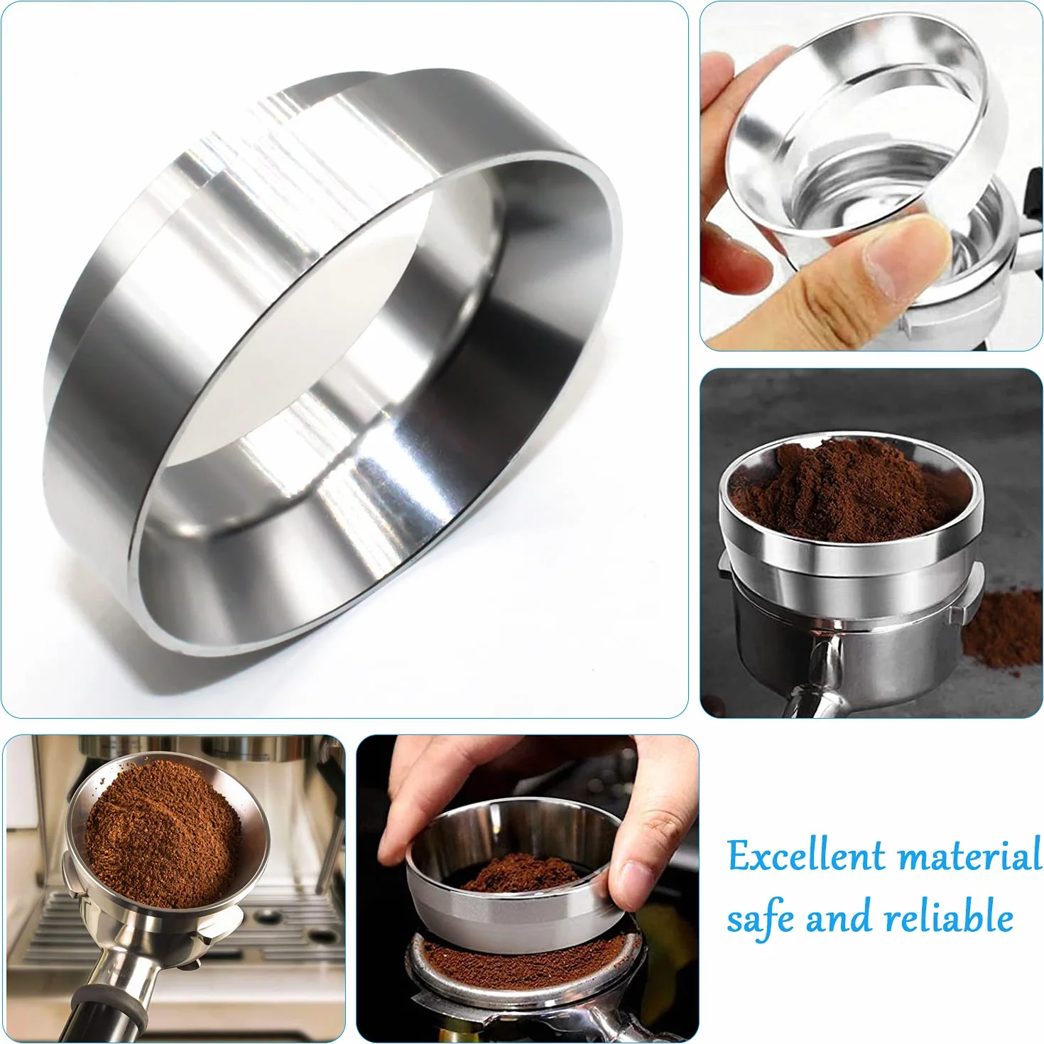 GIAK 54 mm uniwersalny aluminiowy lejek dozujący pierścień dozujący do ekspresu do kawy pierścień dozujący Portafilter akcesoria zamienne