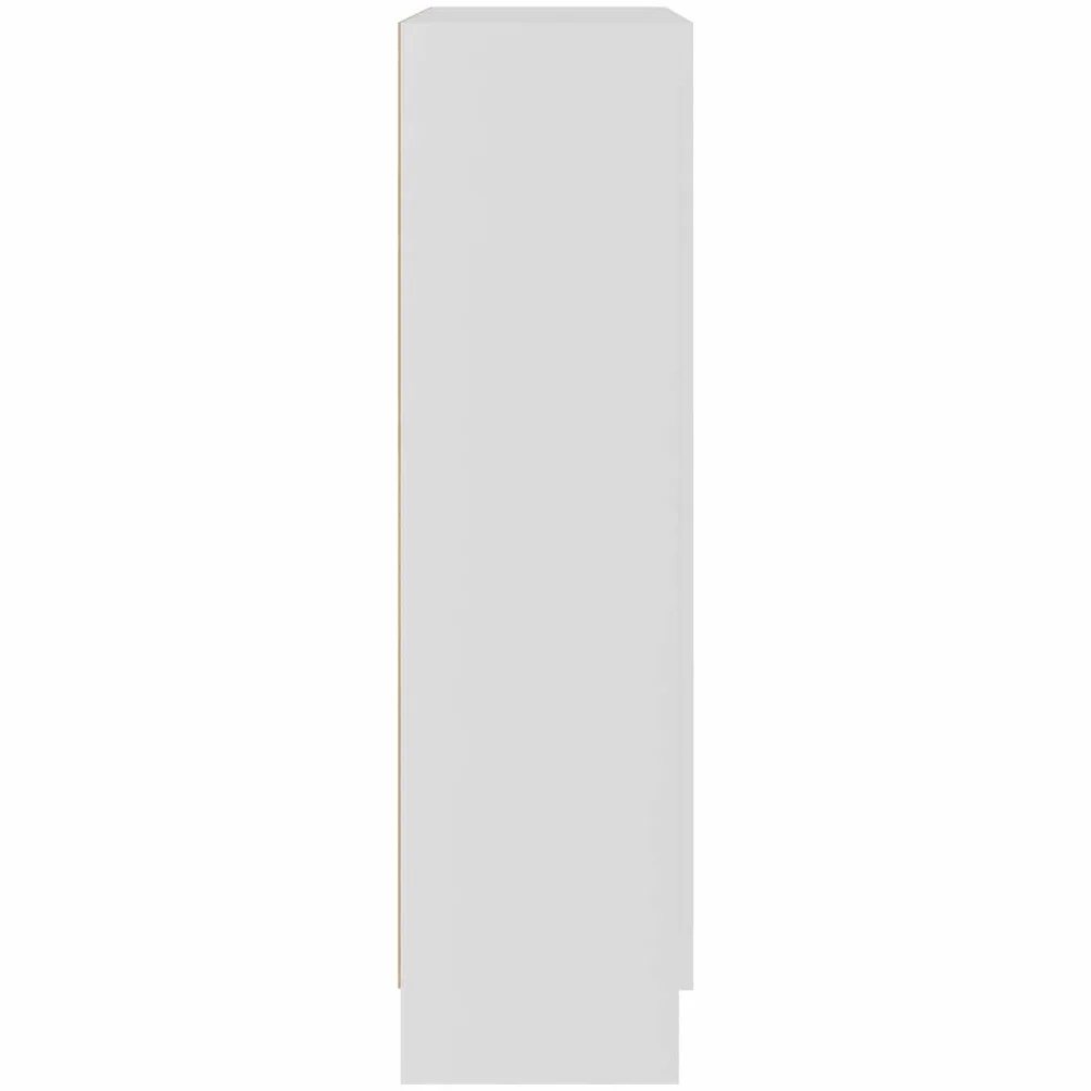 vidaXL Witryna, biała, 82,5x30,5x115 cm, materiał drewnopochodny