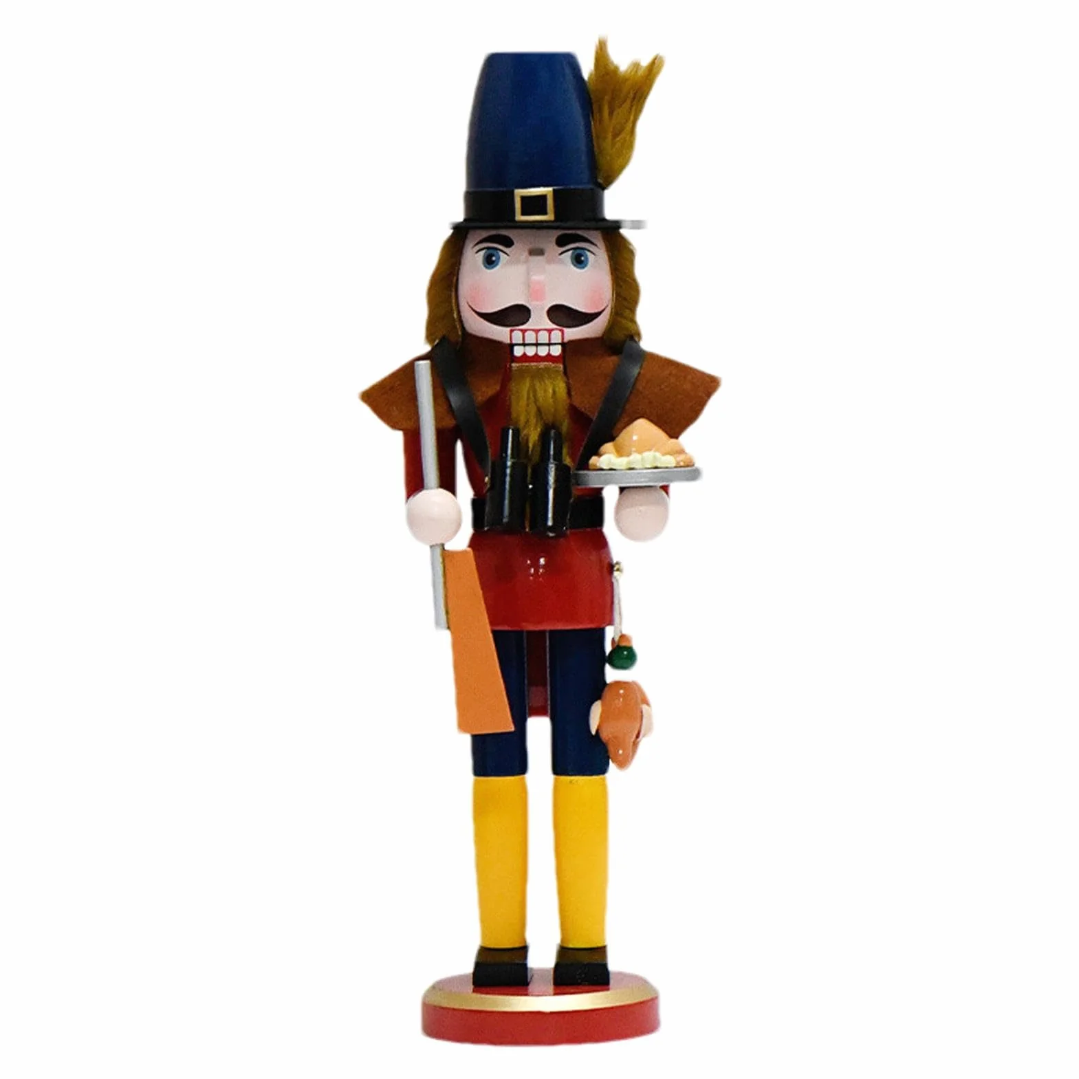 Traditional Wooden Nutcracker, King Nutcracker Figure, Nutcracker Christmas Decor, Nutcracker Ornament, X Mas Nutcracker Model, 15inches Classic Christmas Decoration for Christmas Decorations