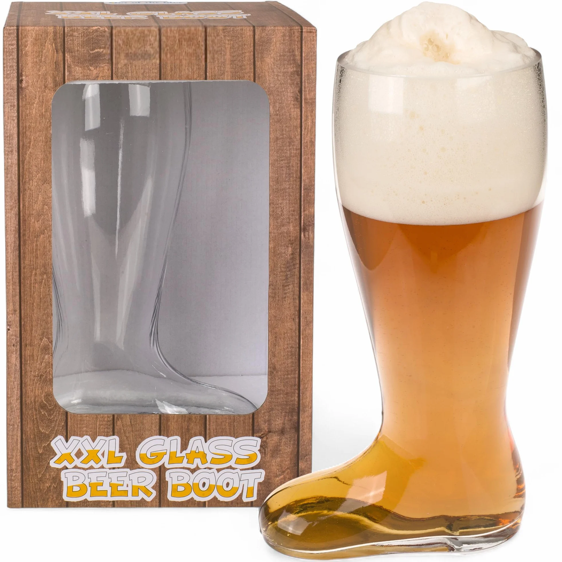 MIJOMA XXL kufel do piwa o pojemności 2 l – szklany kufel do piwa Jumbo na Oktoberfest imprezę, Dzień Ojca, prezent dla mężczyzn, do picia, wysokość 32,5 cm