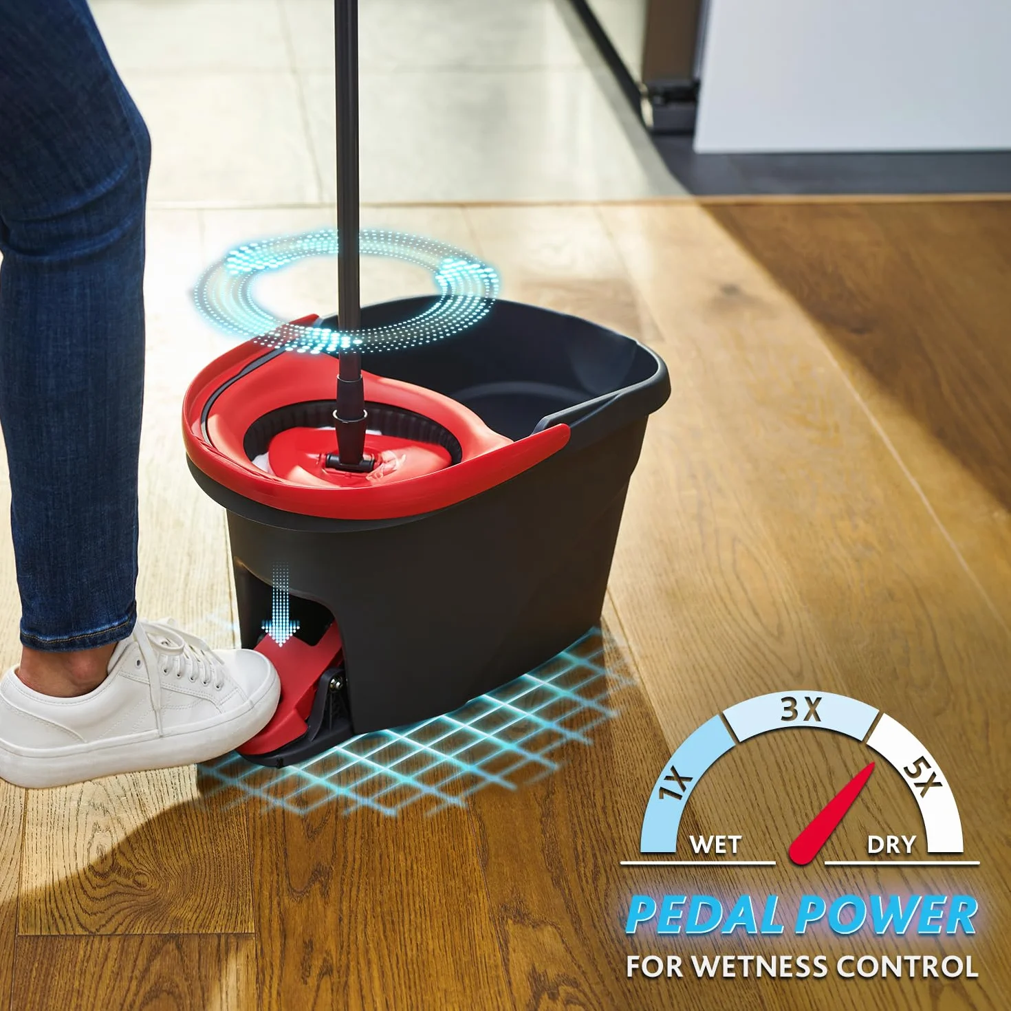 Vileda Easy Wring & Clean zestaw mopa z wiadrem spinningowym 130 cm mikrofibra