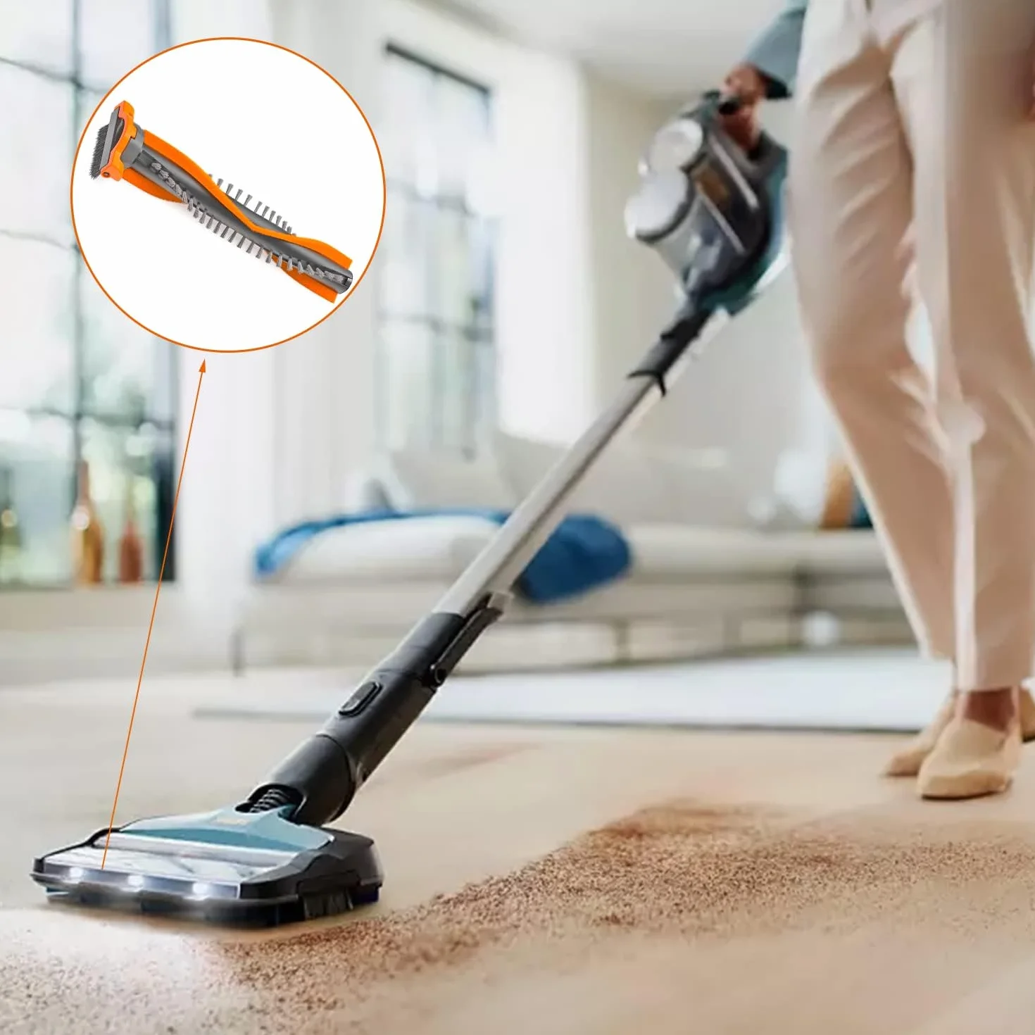 Części zamienne do odkurzacza Philips CP0667, szczotka kompatybilna z Philips Speedpro Max 360° FC6 XC7/8 akumulatorowy odkurzacz ręczny
