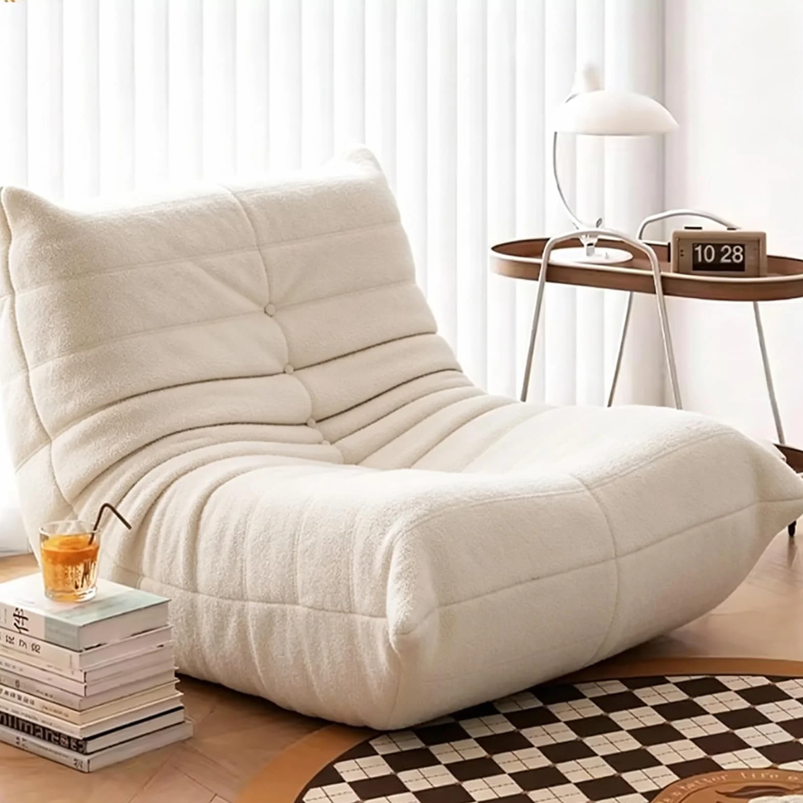Togo fotel kominkowy, narożne worki do siedzenia, wygodna leniwa sofa podłogowa, fotel wypoczynkowy z pianki o ergonomicznym wzornictwie, do salonu, sypialni, akademika, salonu, biura