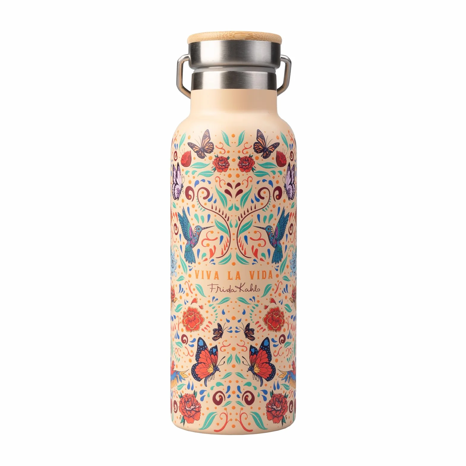 Grupo Erik Metal Water Bottle 500ml / 17oz - Frida Kahlo | Hot and Cold Water Bottle Stainless Steel, Cute Travel Bottles Gym | Frida Kahlo Gifts Under 20 Pounds