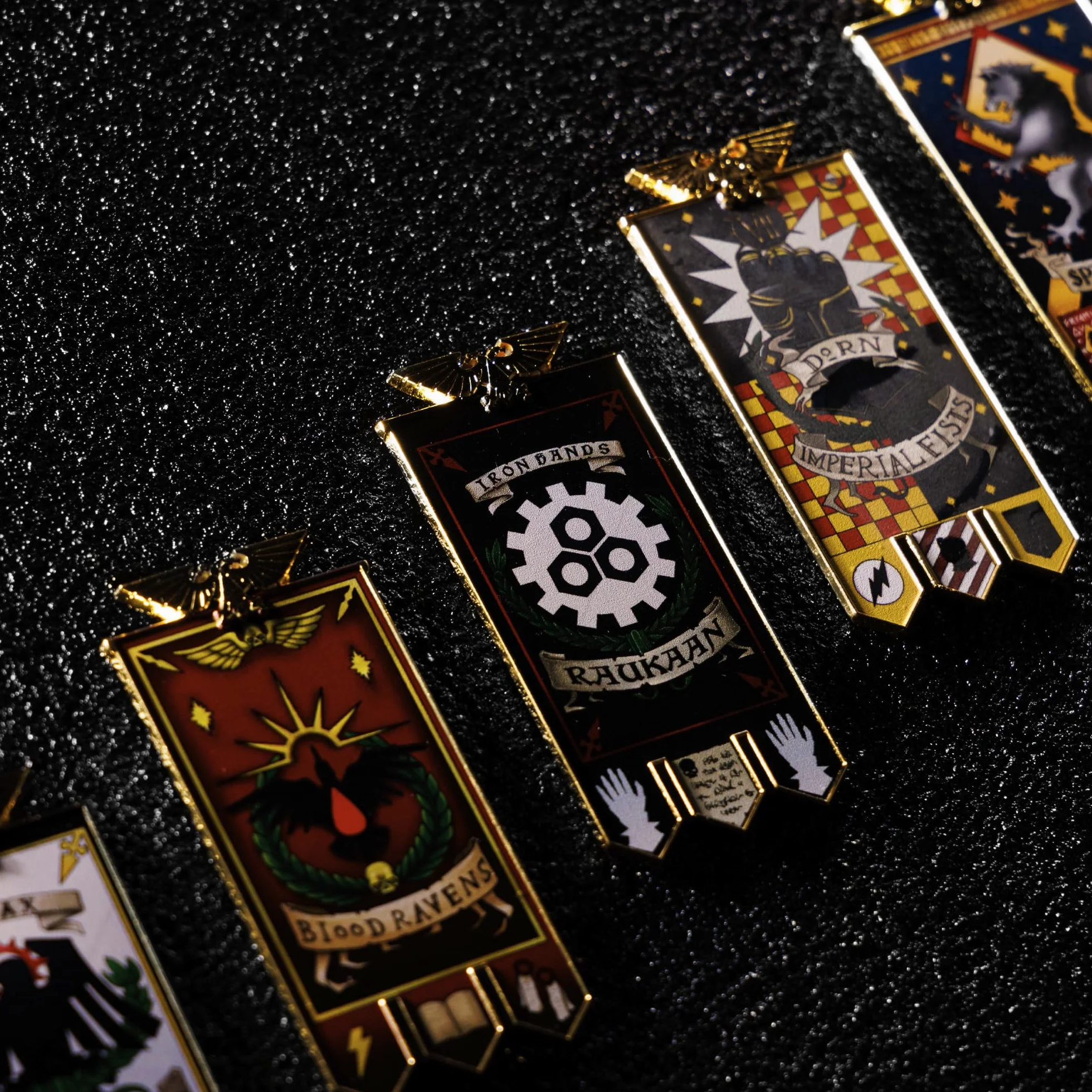Starforged Space Marines Baner Chapter Kolekcja Lodówka Magnes Warhammer 40K-Grey Rycerze