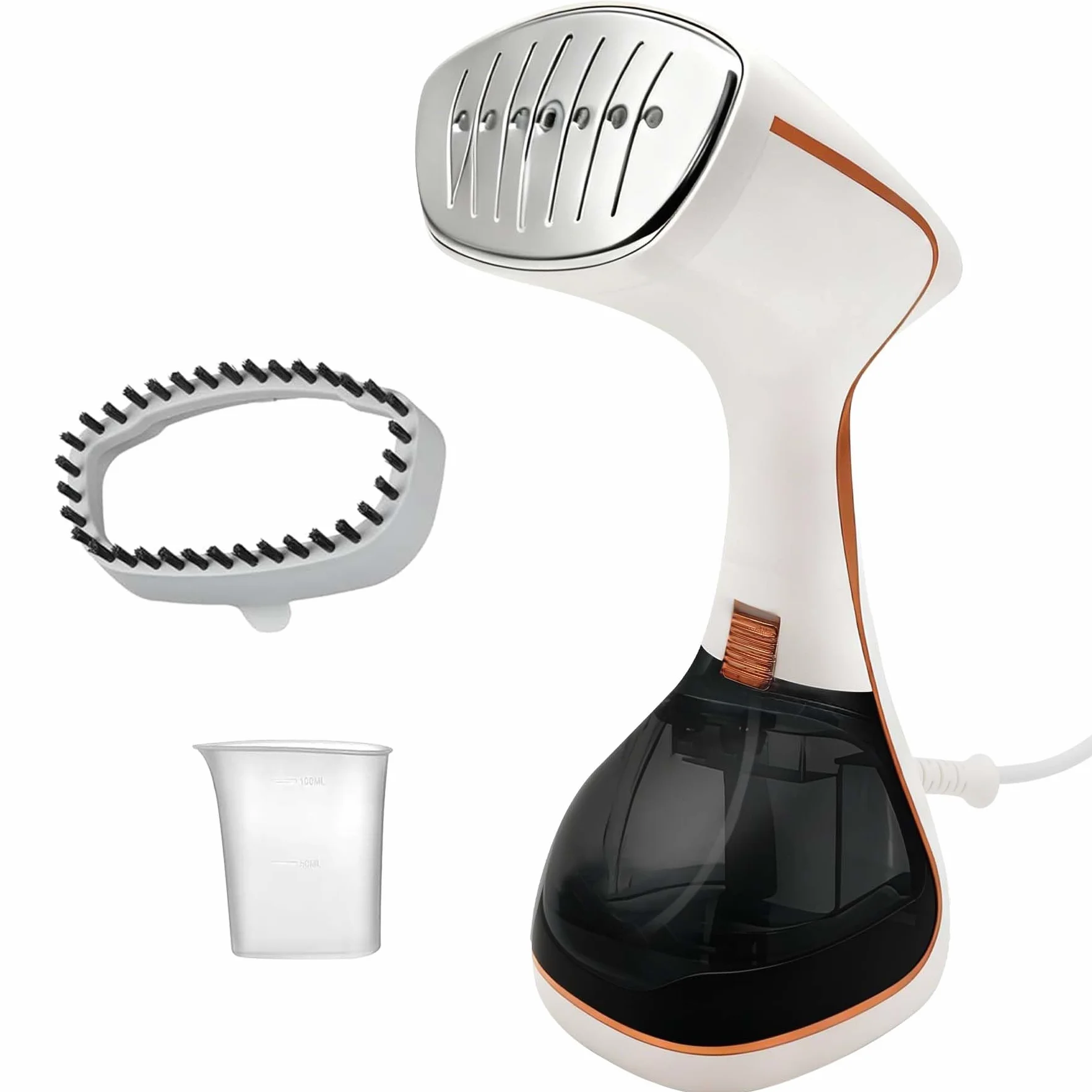 Parownica parowa 1780 W, 20 sekund, bardzo szybkie nagrzewanie, 320 ml, duży zdejmowany zbiornik (30 g/min para), 3 poziomy i automatyczne wyłączanie, 2 w 1, pionowo/poziomo, do domu, biura i