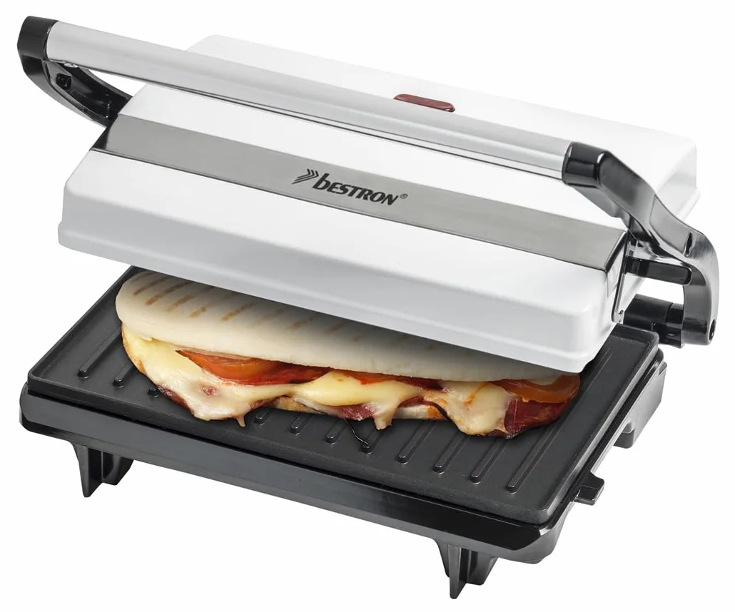 Bestron Grill Panini, Biały, 76 cm, 27 x 23 x 9 cm; 1.25 kg
