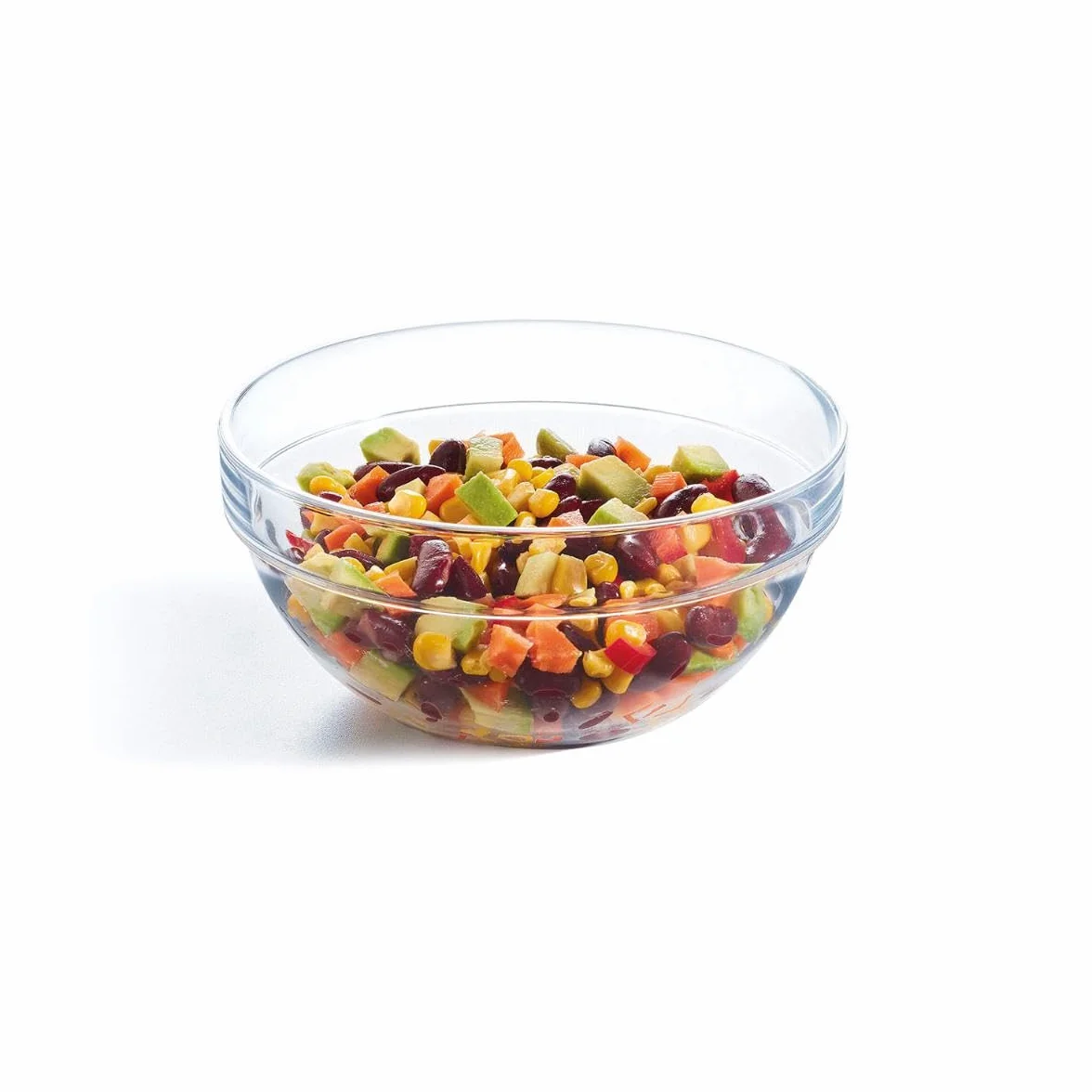Arcoroc ARC 10022 Empilable miska, miska do układania w stos, 20 cm, 1,8 litra, szklana, przezroczysta, 1 sztuka