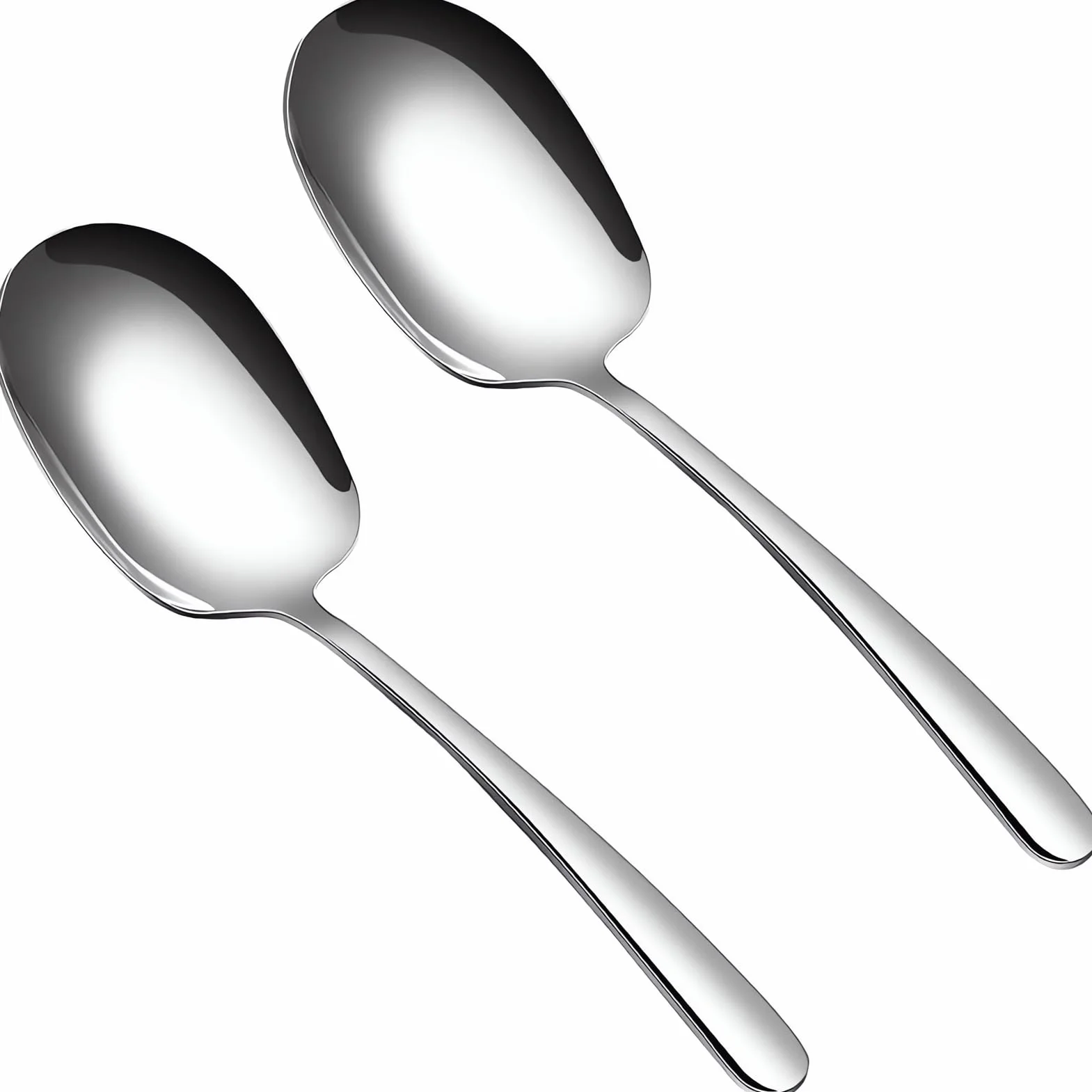 Ffel do serwowania ze stali nierdzewnej, duży pojemnik do serwowania LöFfel, z długimi uchwytami, pojemnik do serwowania posiłków z długimi uchwytami, łyżka do serwowania z długimi uchwytami, felga do jedzenia, do domu, do restauracji hotelowych