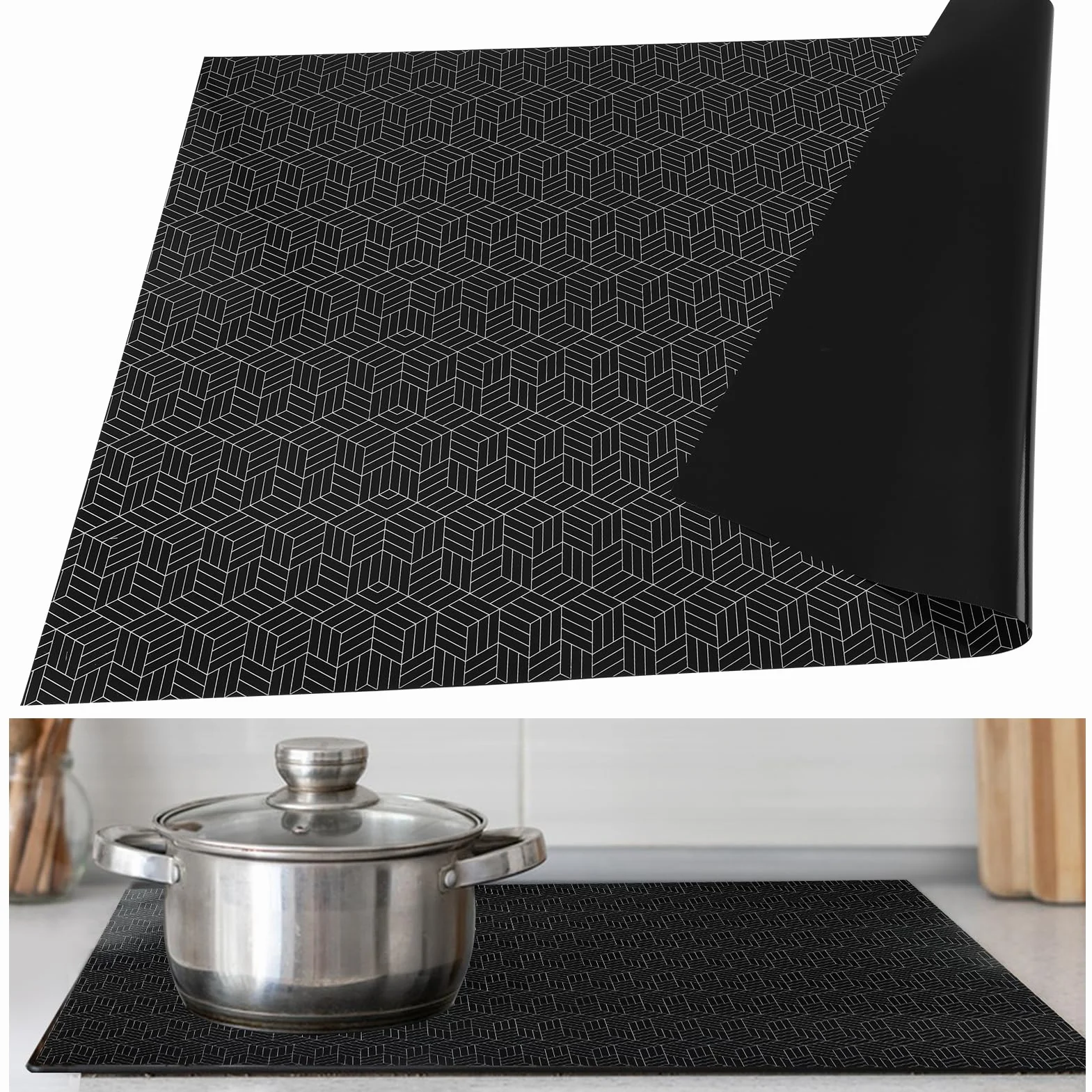52x78cm Duża mata ochronna z silikonu do kuchenek indukcyjnych Silikonowa mata do kuchenki indukcyjnej, odporna na ciepło, do kuchenek indukcyjnych, 100% bezpieczny dla żywności silikon platynowy