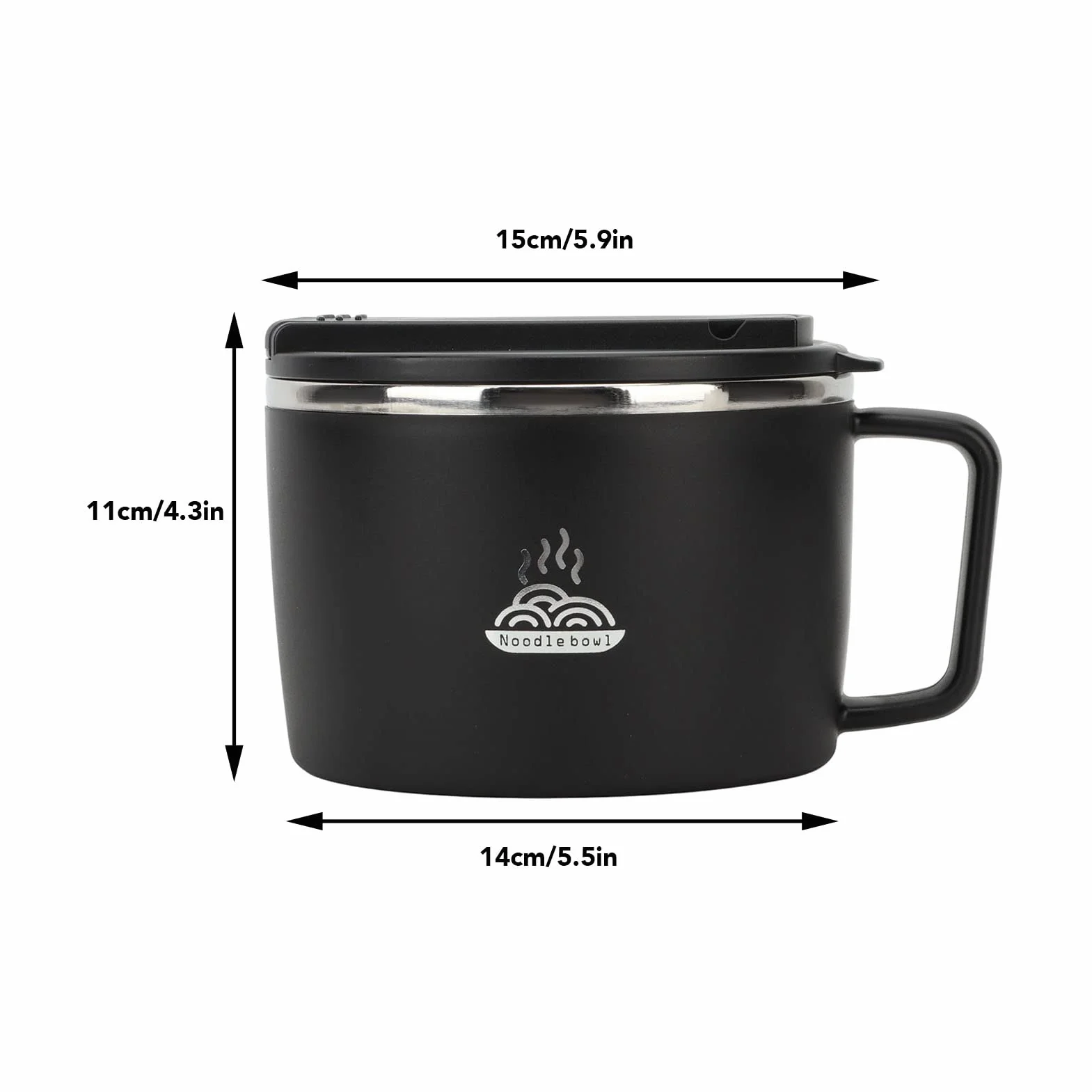 Mikrofalowa miska makaronowa, mikrofalowa miska ramen Zestaw z pokrywką Spork pałeczki 1200 ml przenośna miska zupa z uchwytem Uchwyt telefonu Instant Makoder Office for Dorm