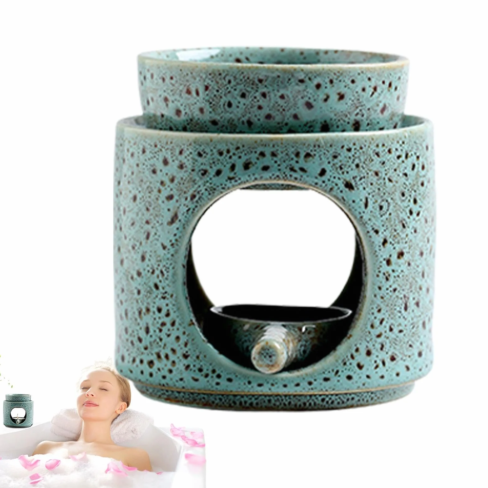 Ceramiczny podgrzewacz do wosku wielokrotnego użytku, świecznik dekoracyjny