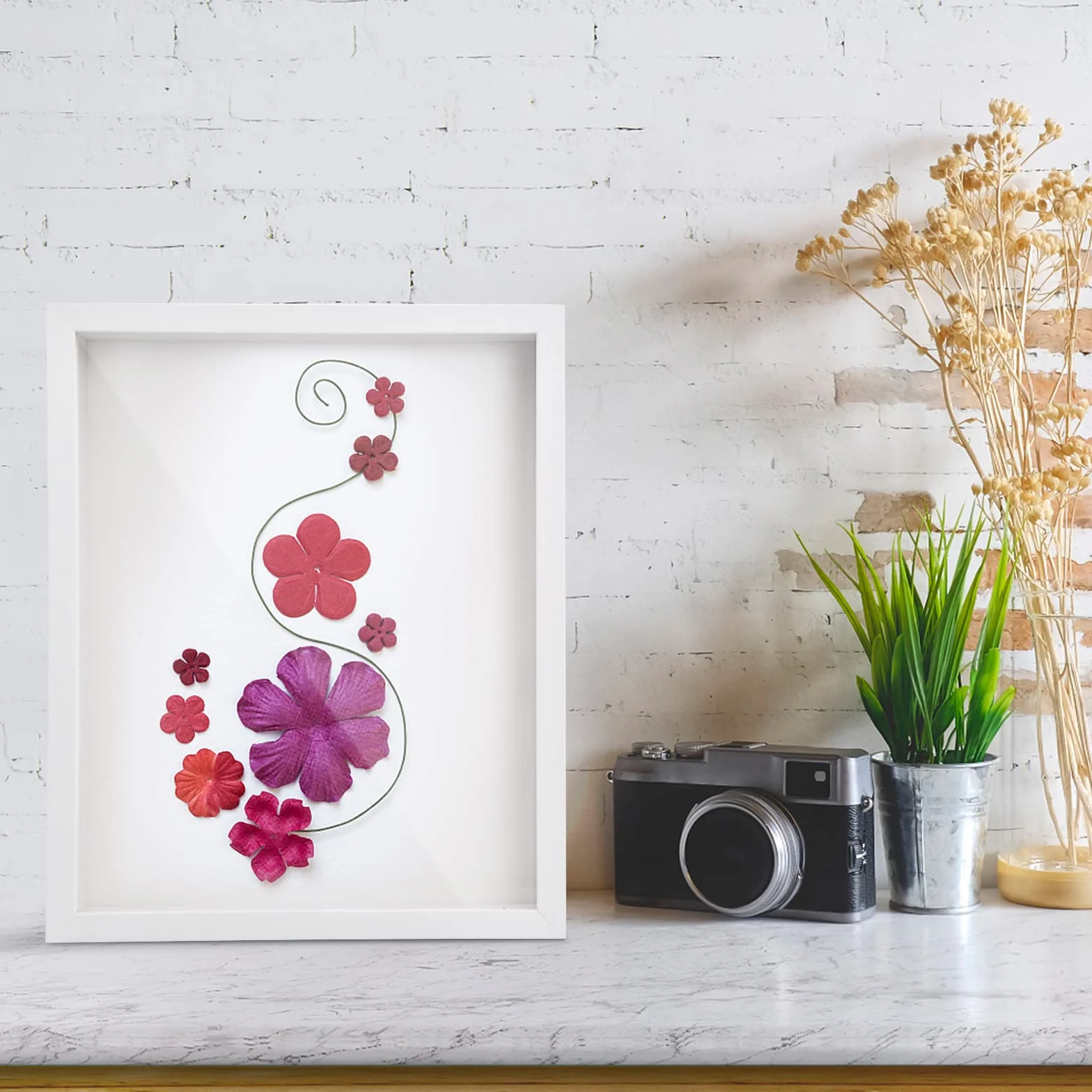 Ramki o głębokości, 22x27 cm Ramki na zdjęcia 3D, głęboka drewniana ramka na stół ścienny, ramka na zdjęcia 3D Shadow Box,Obrazy Witryna na Medal, Kwiat, Pamiątka, Rękodzieło, Czarny (5 cm)