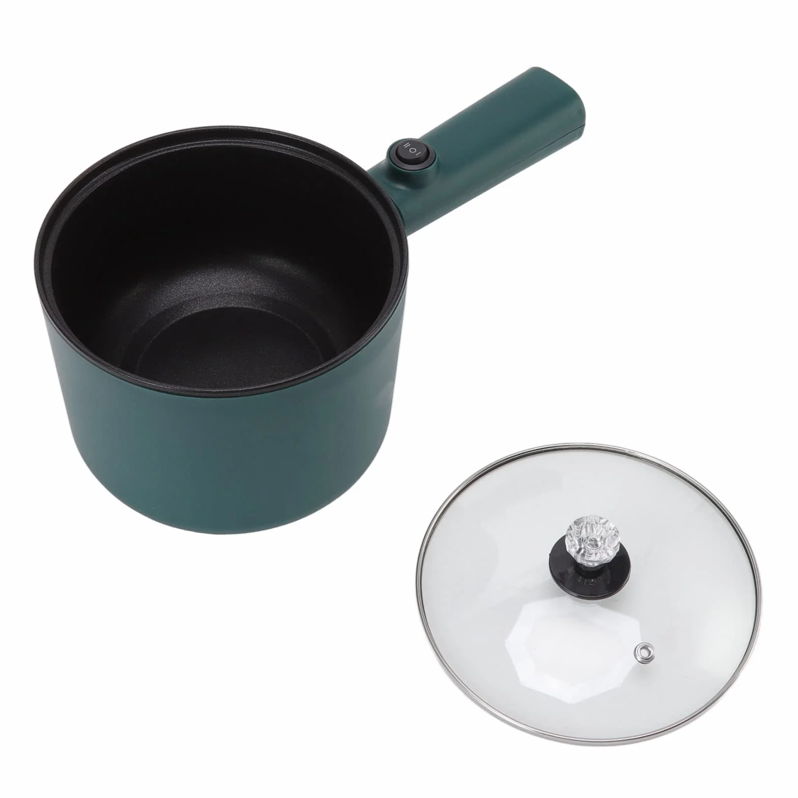 Elektryczny Garnek do Gotowania 1.8L Nonstick Food Grade 2 Tryb Temperatury 6 Funkcji DłUgi Uchwyt Kuchenka Elektryczna do Gotowania w Domu
