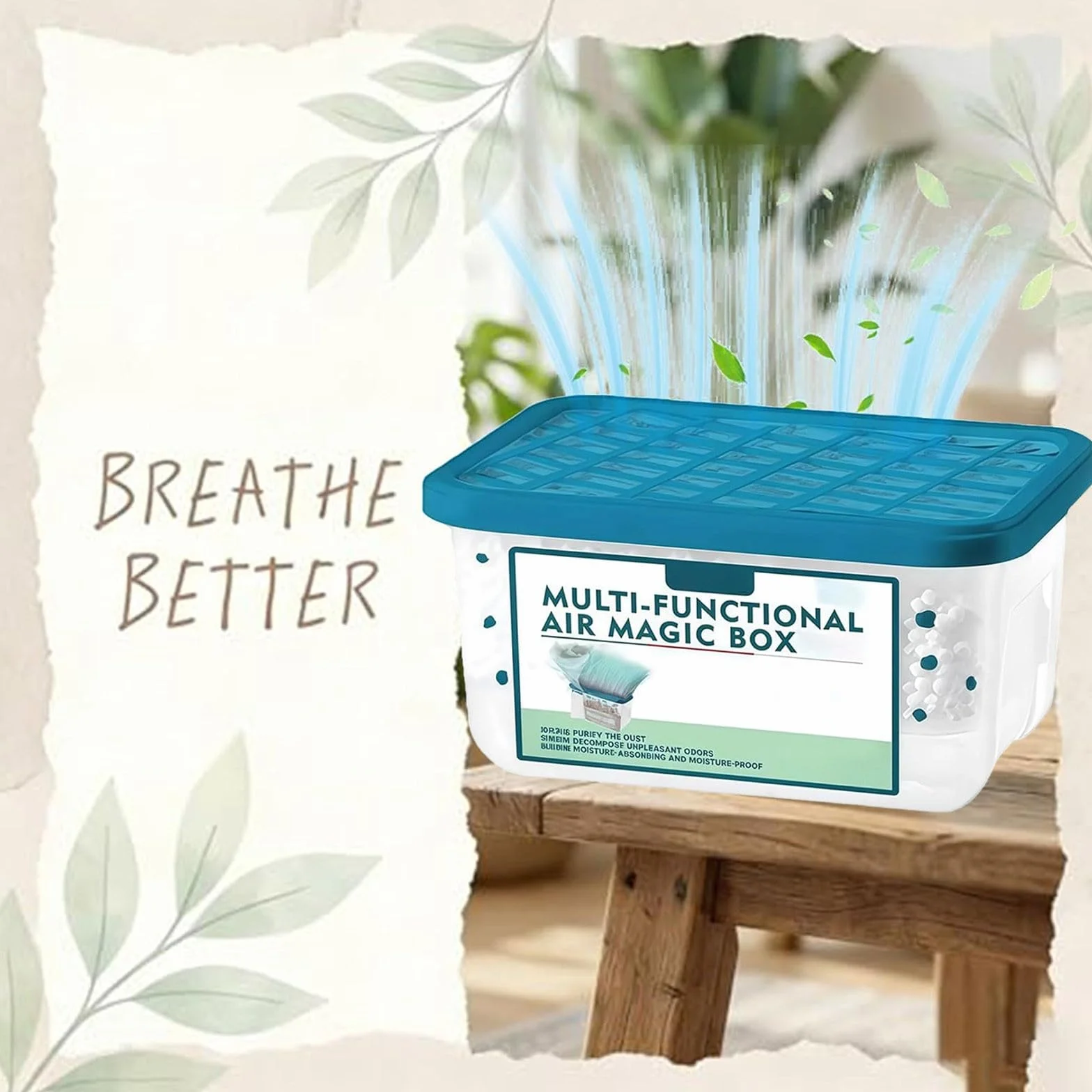 Magic Box wielofunkcyjne urządzenie do oczyszczania powietrza do domu, oczyszczanie powietrza, usuwanie kurzu, długotrwała świeżość, oczyszcza powietrze, do salonu, sypialni, kuchni (3 szt.)