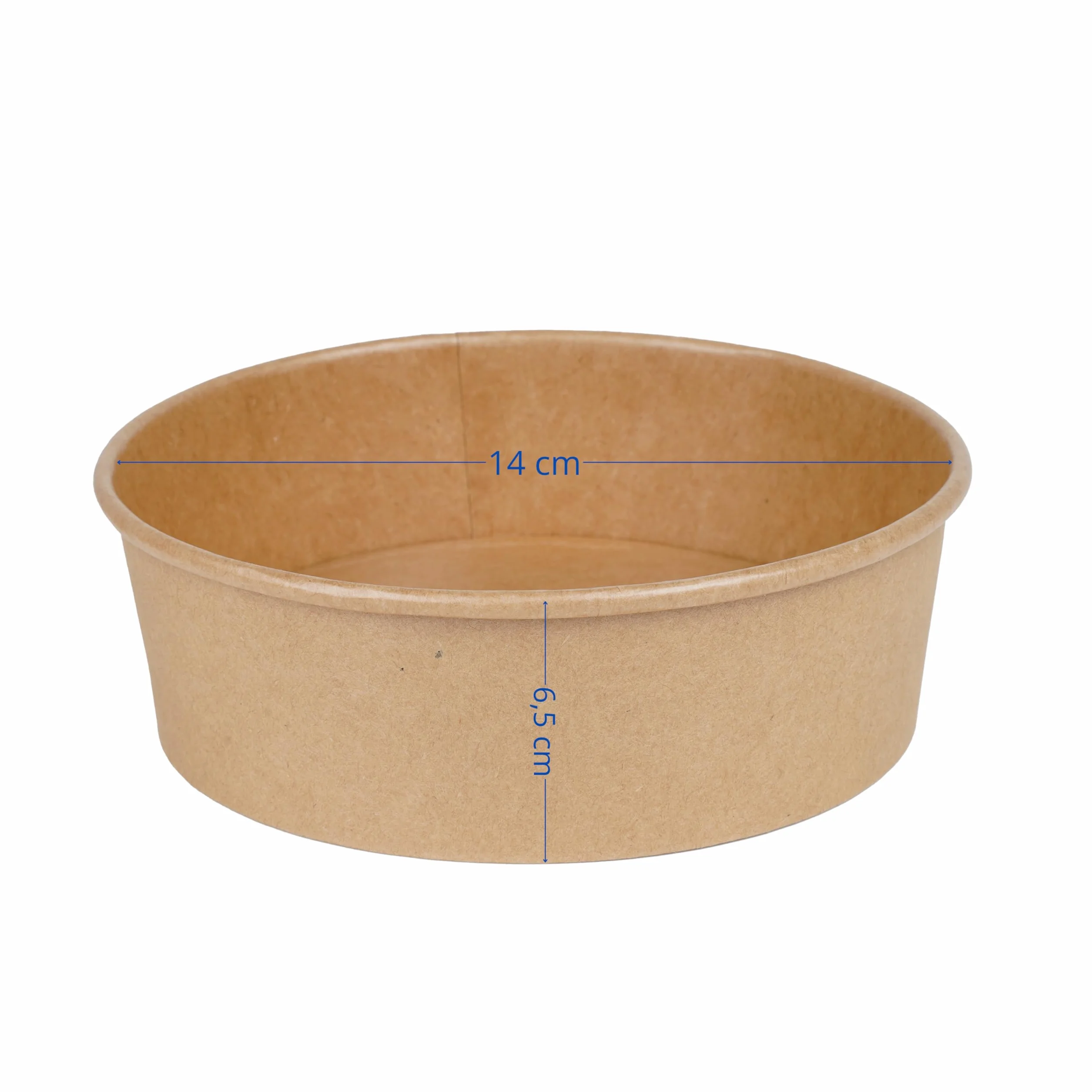 Inoverse Kraft 200 sztuk miseczek do sałatek z pokrywką 750 ml – papierowe miseczki do sałatek, jednorazowych miseczek papierowych do sałatek, zup, musli, przekąsek, okrągłe, z twardego papieru
