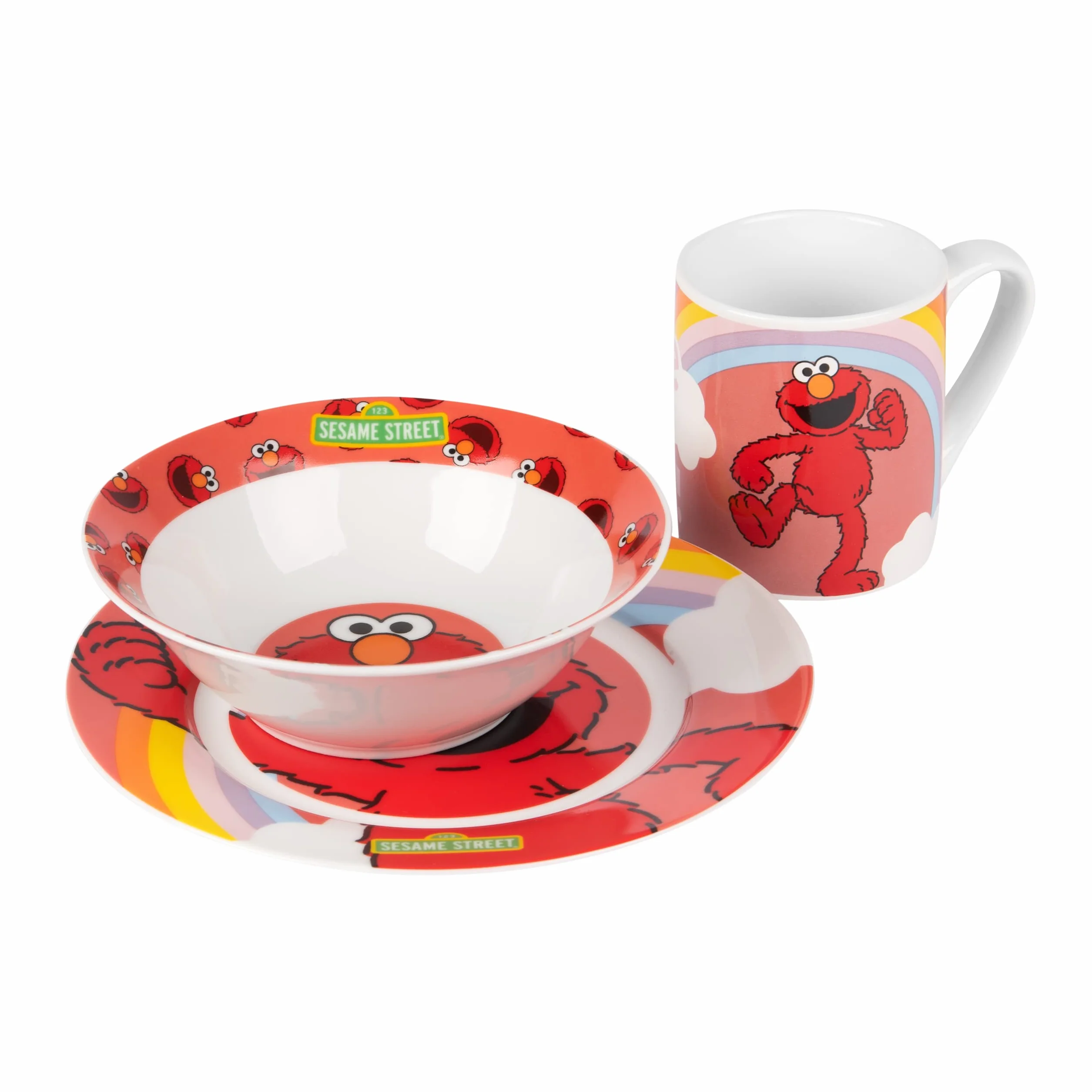 breakfast set - Elmo: porcelain, 3pcs