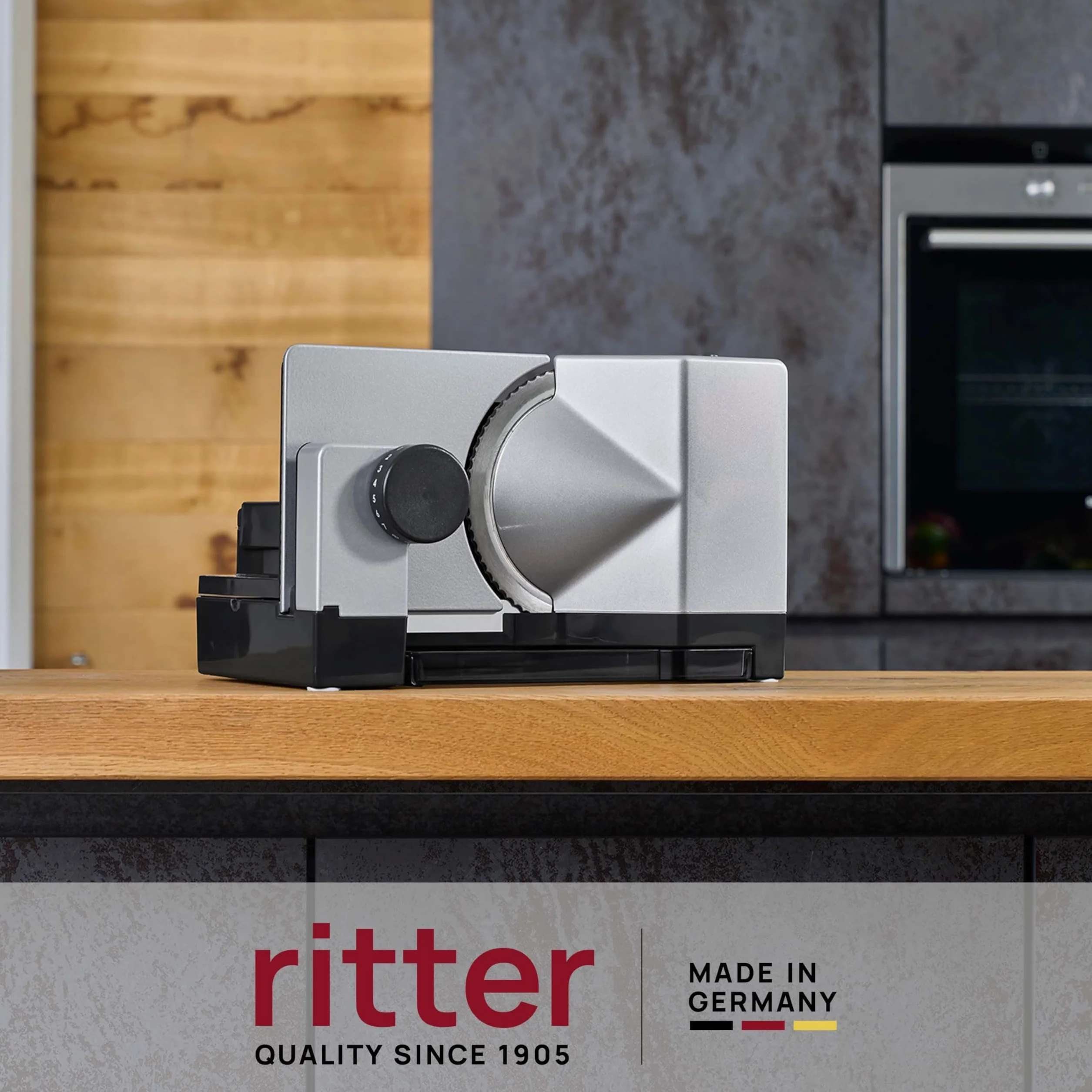 ritter E 18 Duo Plus elektryczna krajalnica do chleba, wędlin i warzyw dla leworęcznych, Made in Germany
