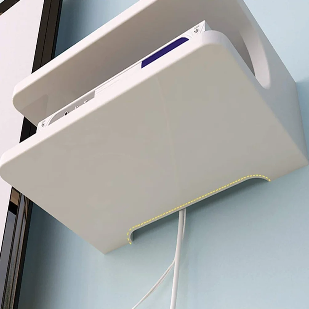 AUVTLLL Pudełko do przechowywania routera WiFi, regał wiszący, montowany na ścianie regał telewizyjny na skrzynki kablowe/router/pilot zdalnego sterowania/odtwarzacz DVD, dekoracja ścienna