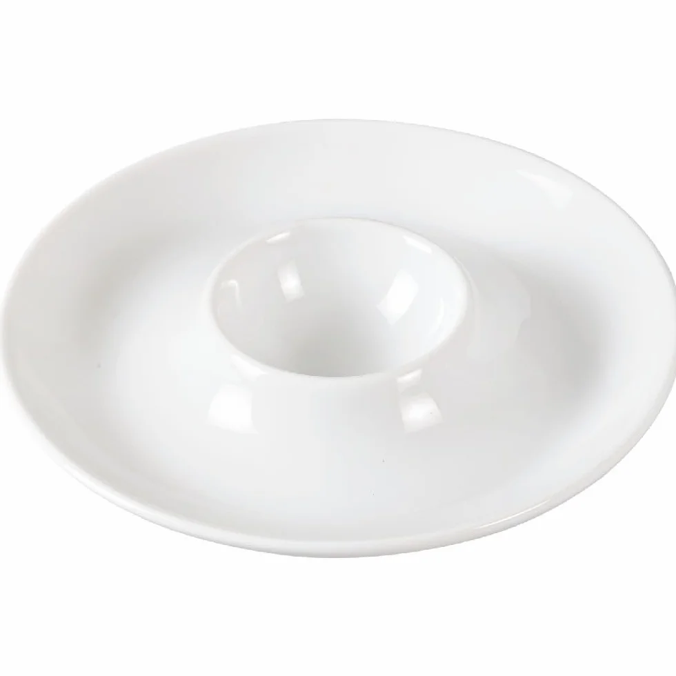 Nerthus FIH 1431 porcelanowy kieliszek do jajek zestaw 2 stojaki do serwowania jajek na śniadanie