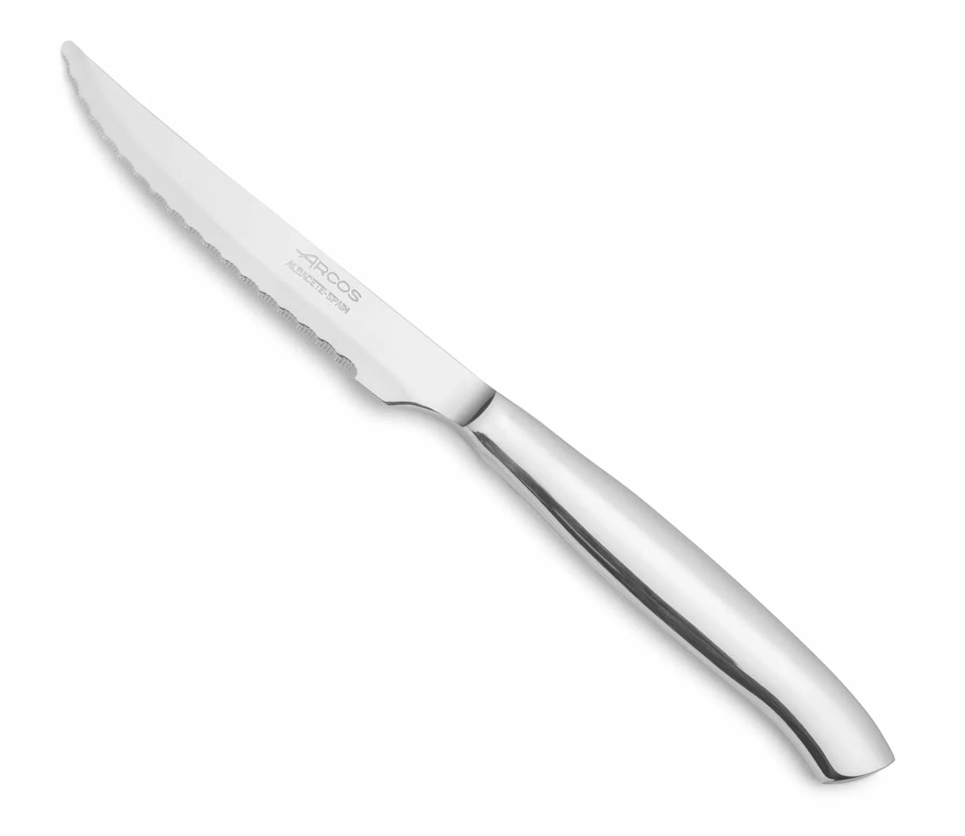 Arcos Noże stołowe, nóż do steków, jednoczęściowy, stal nierdzewna, 10 cm, kolor srebrny