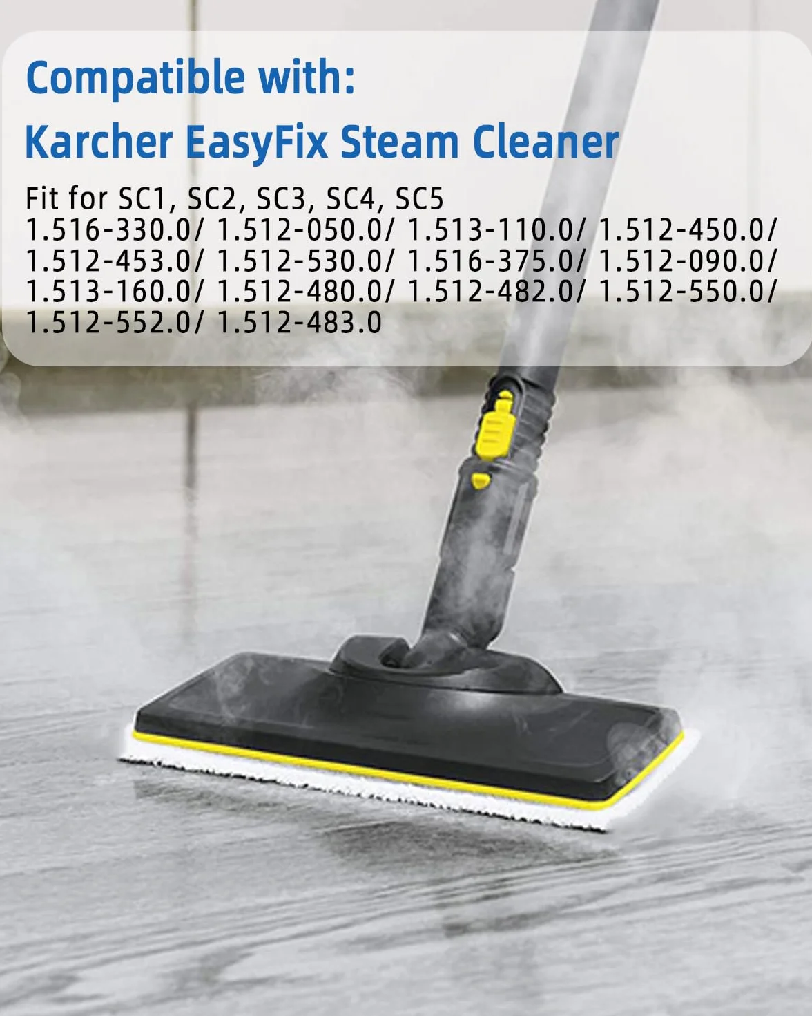 8 Zestaw ściereczek z mikrofibry kompatybilnych z odkurzaczami parowymi EasyFix SC 2, SC 3, SC 4, SC 5, zestaw akcesoriów z mikrofibry(4 ściereczki podłogowe+4 osłony dyszy ręcznej)