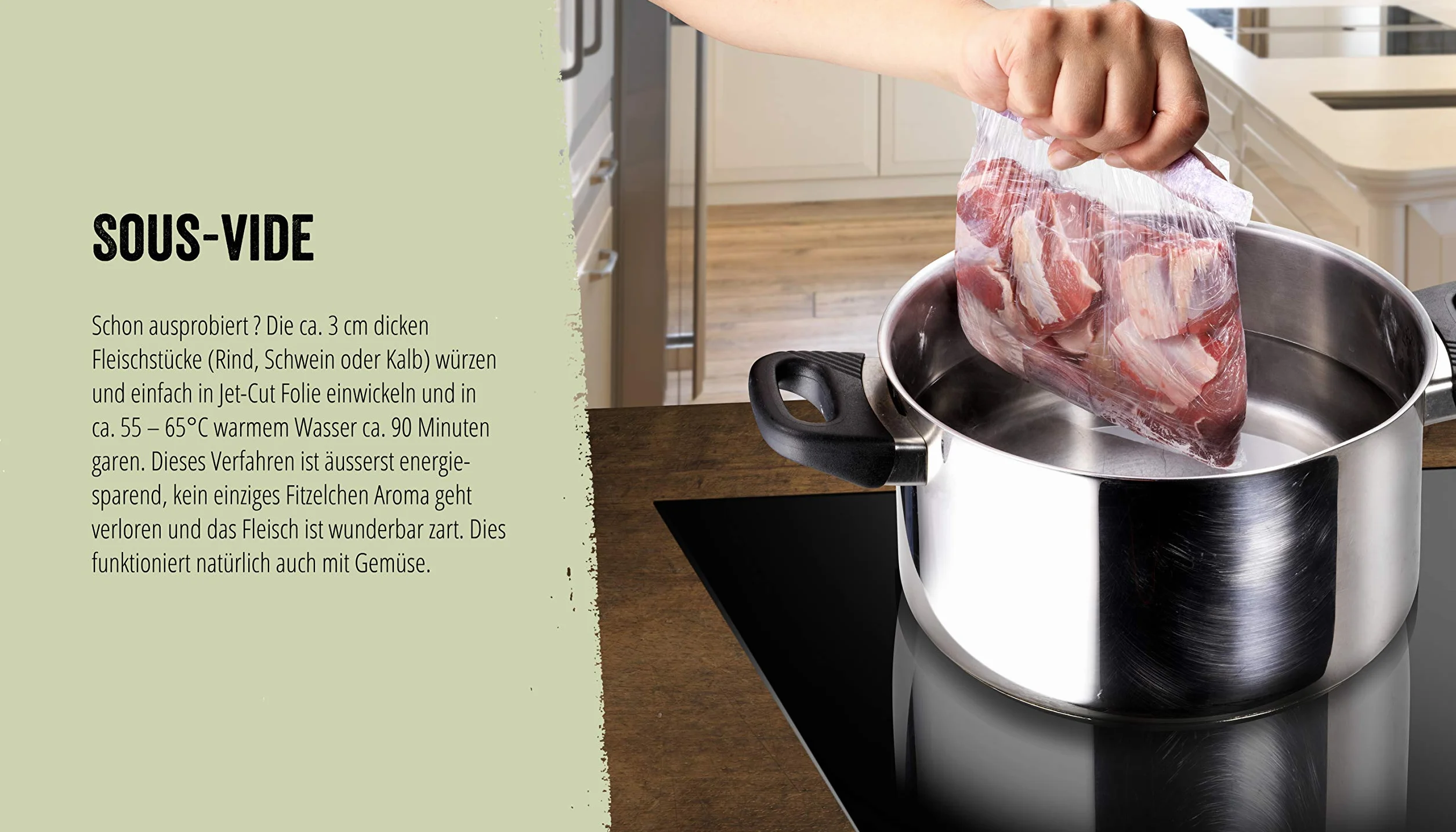 system do ponownego napełniania folii spożywczej ze stali nierdzewnej, zestaw startowy do gastronomii z 500m Jet-Cut + 70m folii Alustar, 1 sztuka