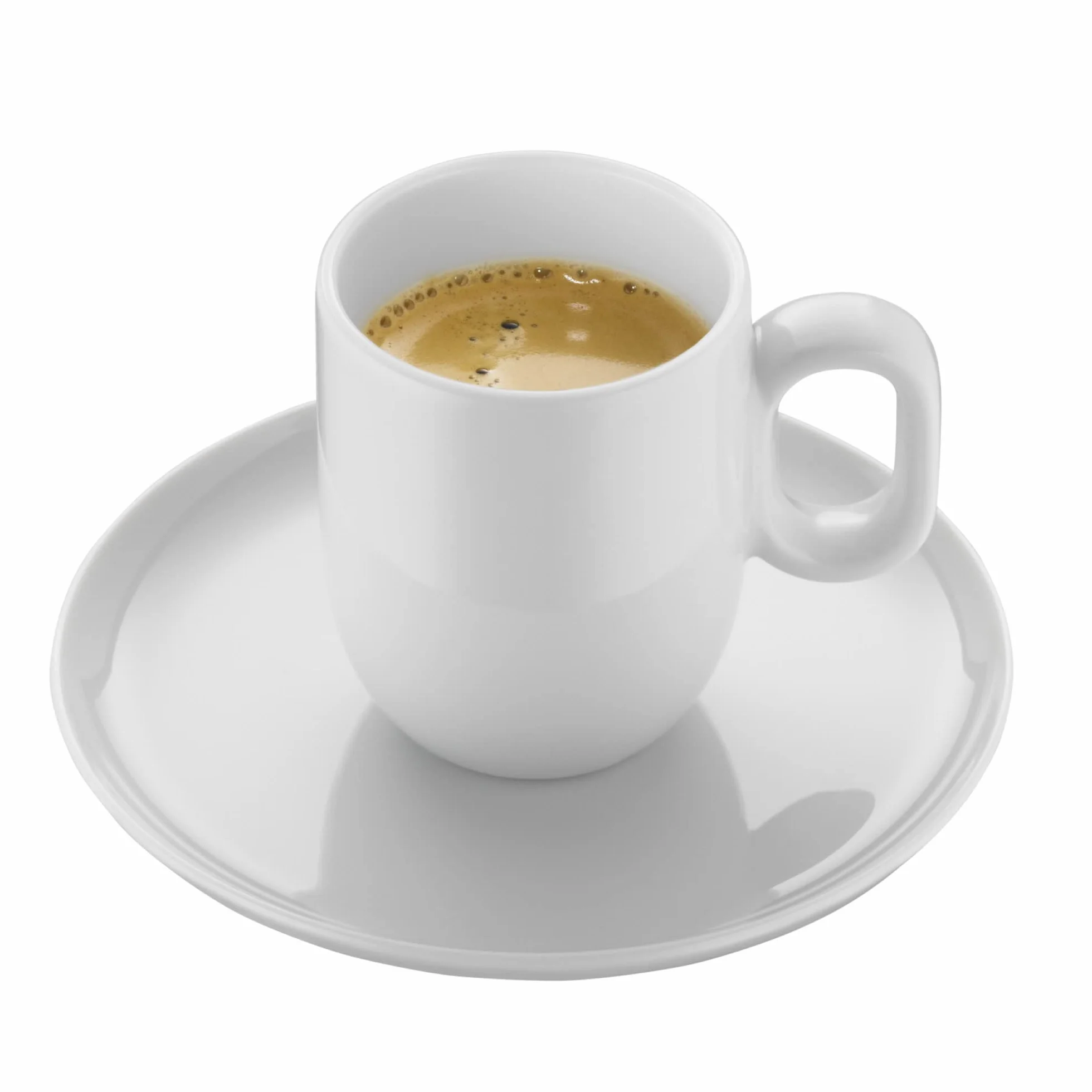 WMF Barista 4-częściowy zestaw filiżanek do kawy, dwie filiżanki do kawy 60 ml, ze spodkami do espresso, porcelany, szklanek do kawy, filiżanek do espresso, nadają się do mycia w zmywarce, kolor biały