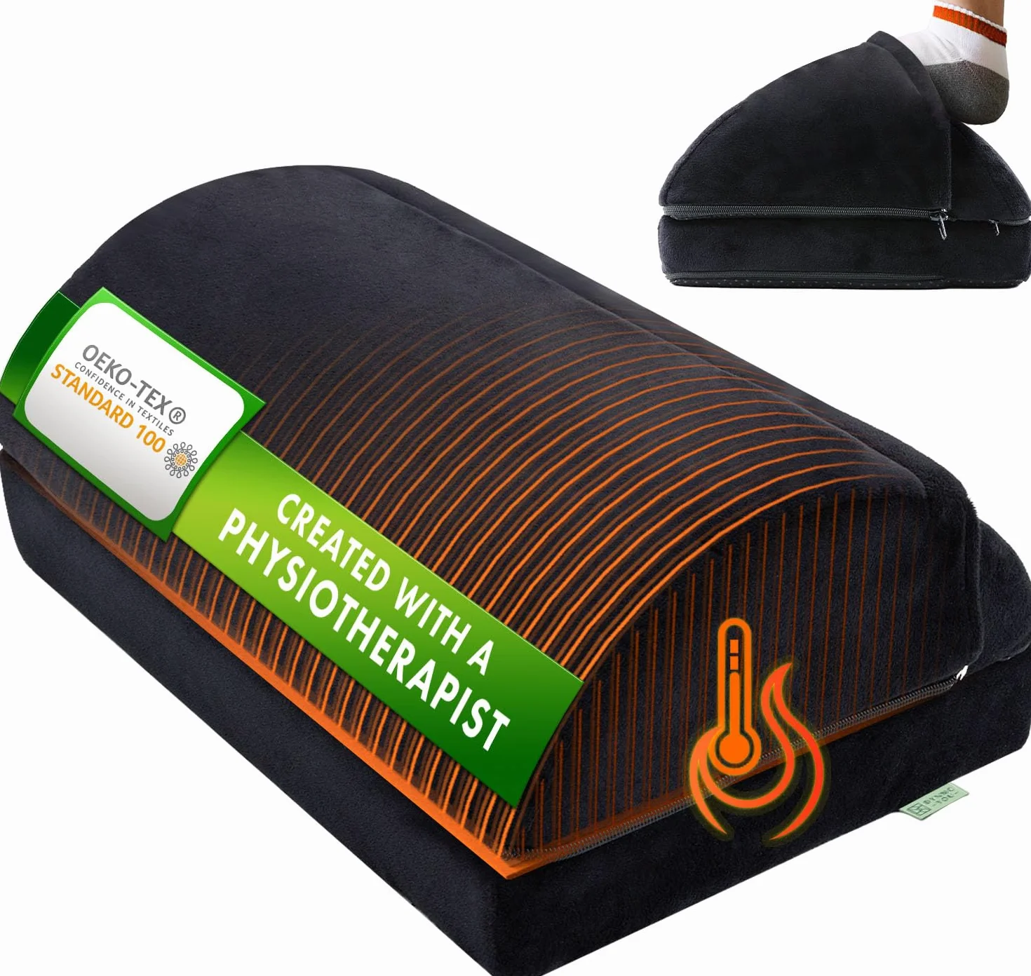 Podnóżek na biurko – ergonomiczny podnóżek i podnóżek do biura i biura domowego, podnóżek pod biurkiem, akcesoria biurowe, test bardzo dobry, certyfikat Oeko-Tex