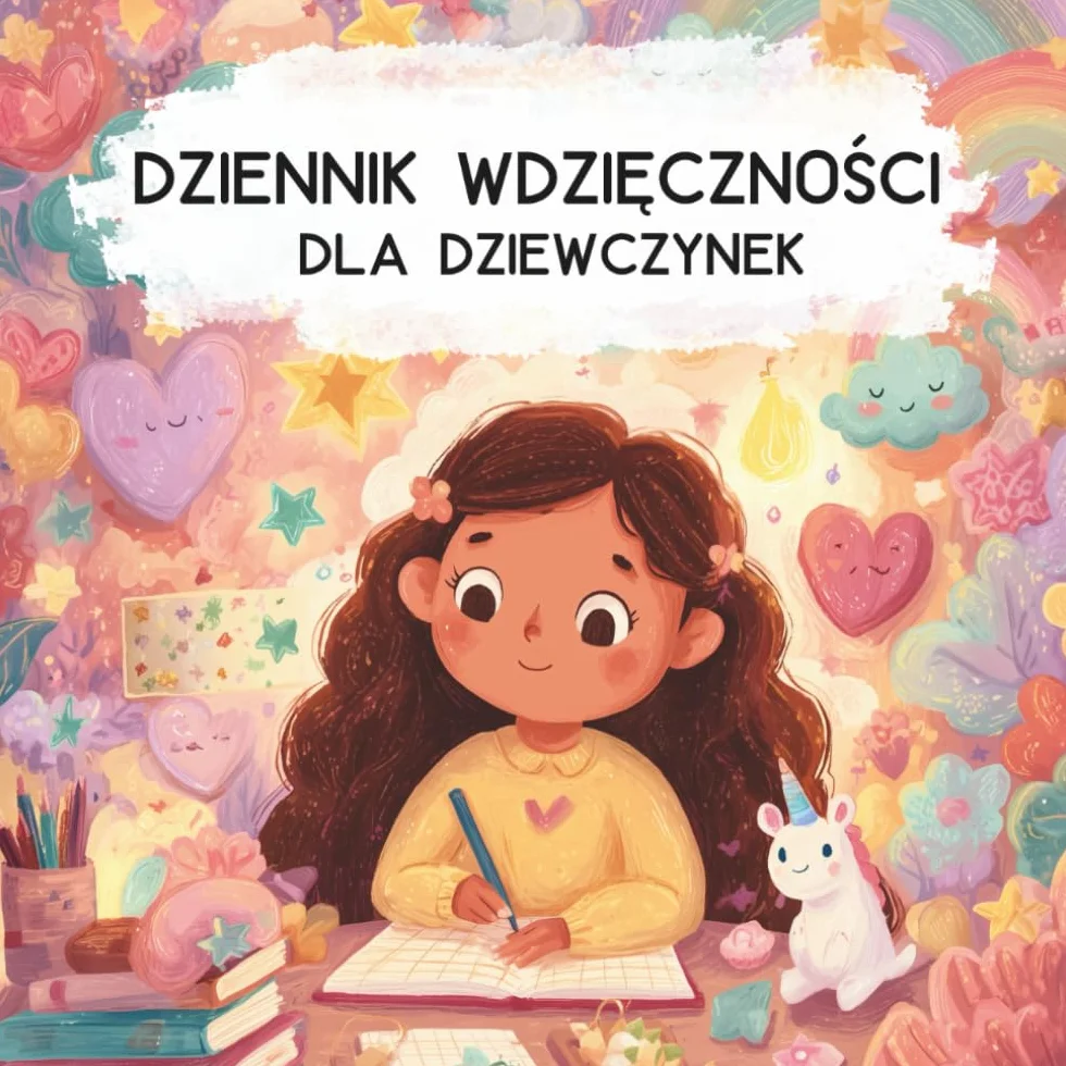 Dziennik wdzięczności dla dziewczynek: Kolorowy zeszyt do codziennego zapisywania dobrych chwil dla dziewczynek w wieku 6–10 lat | 90 dni pozytywnego ... wdzięczność, uważność i samoakceptację