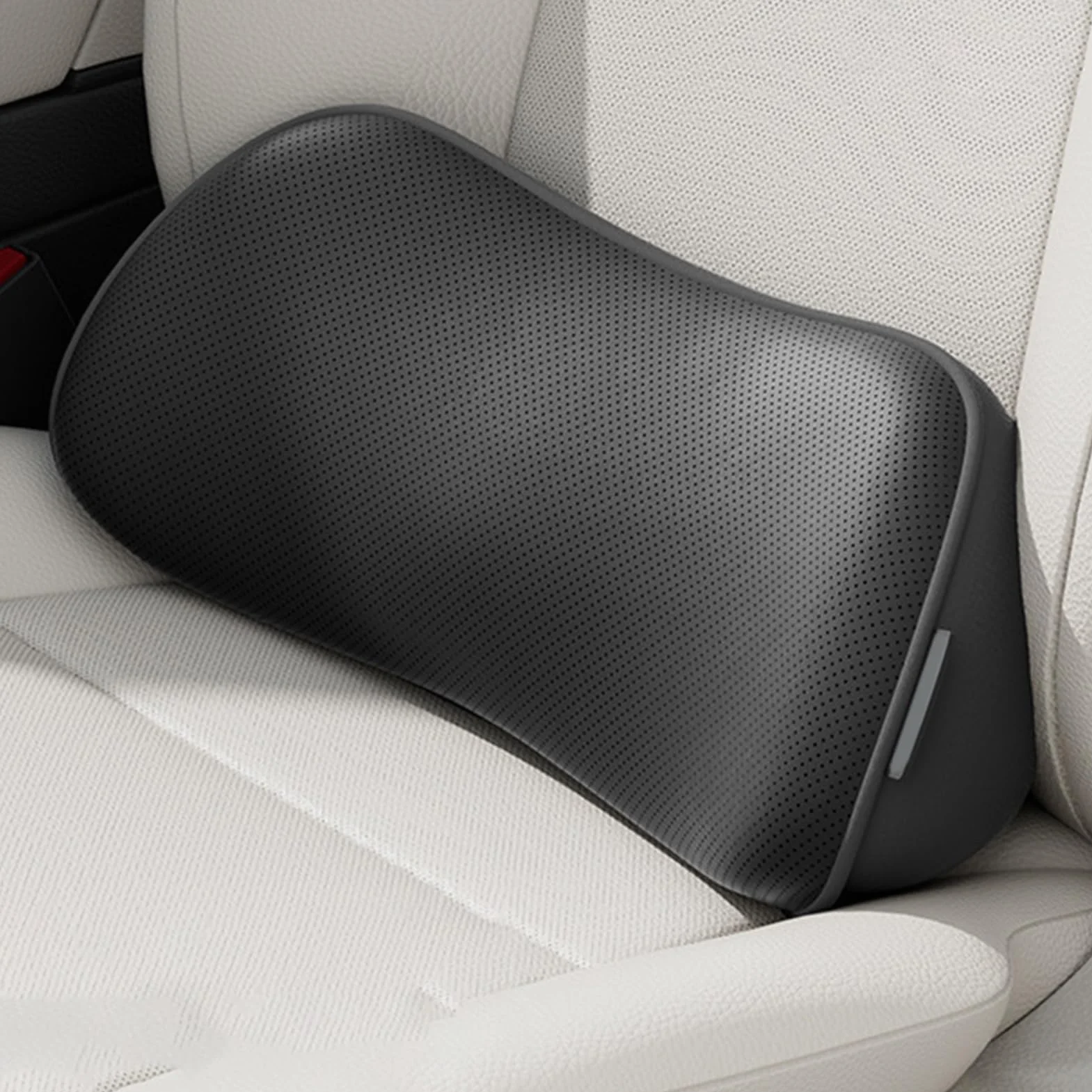 Memory Foam Lumbar Pillow Car Back Support with Adjustable Strap Non-Slip Cushion
