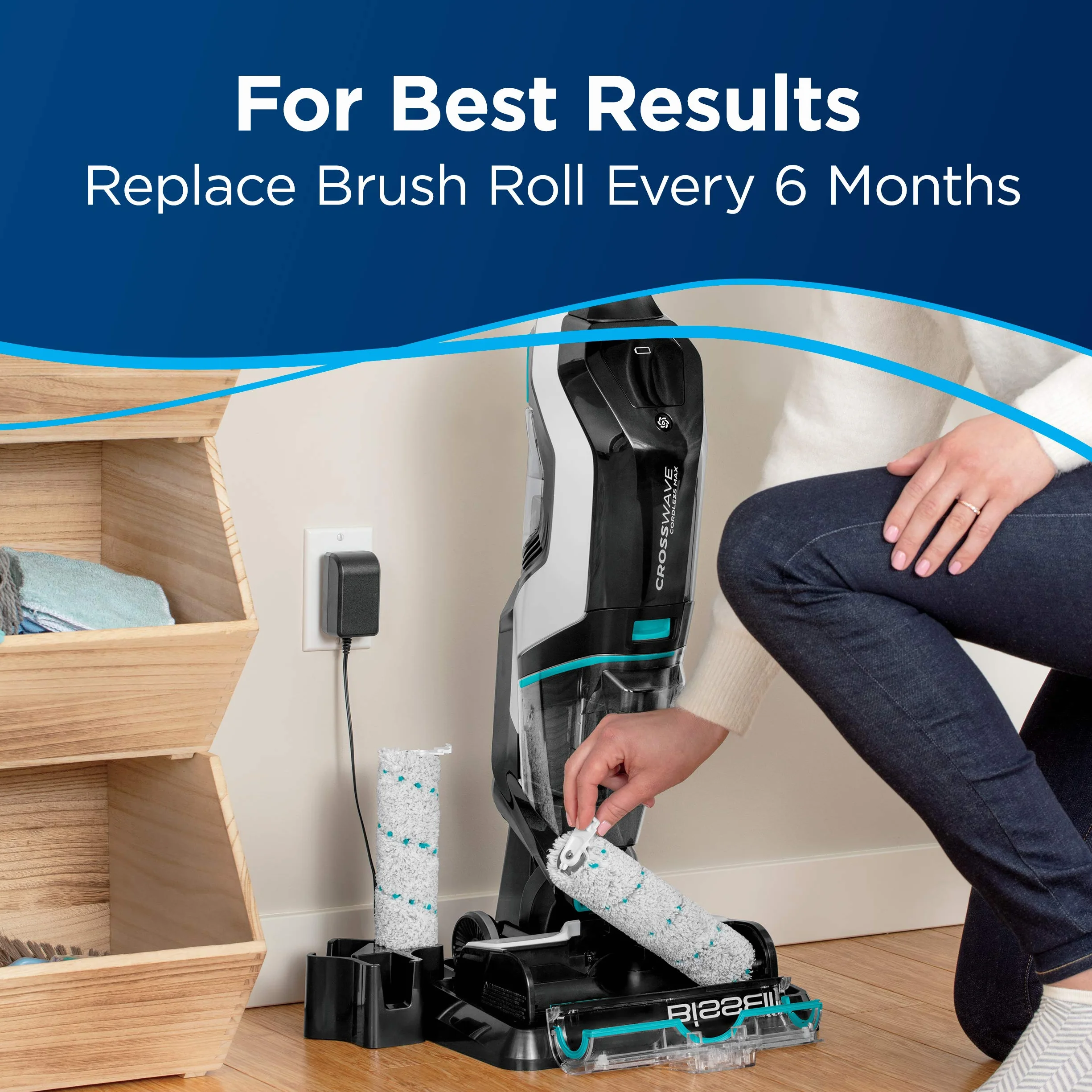 BISSELL, 2785 Szczotka podłogowa do drewna Roll-Crosswave Cordless Max, nowa część OEM