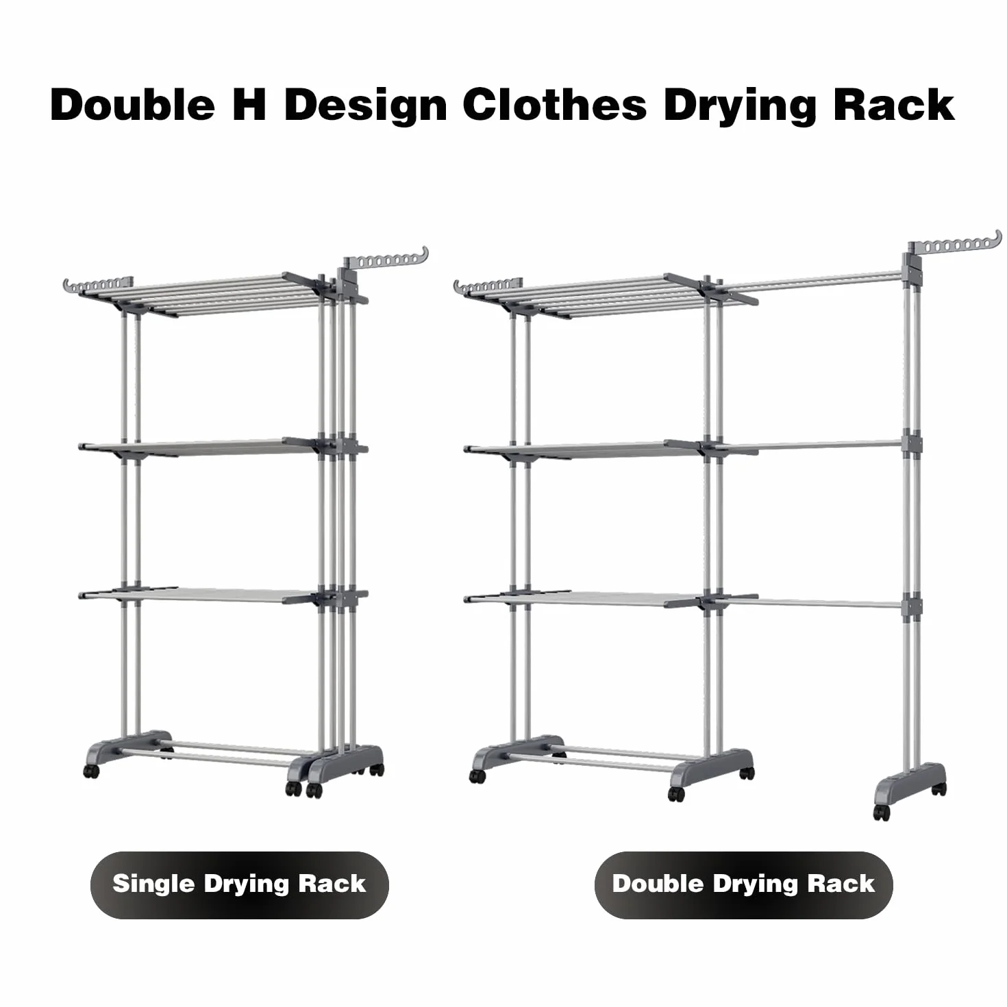 Suszarka na Pranie Pionowa Stojaca Universal Aluminium Vertical Clothes Drying Rack na Balkon/Ogrodowa