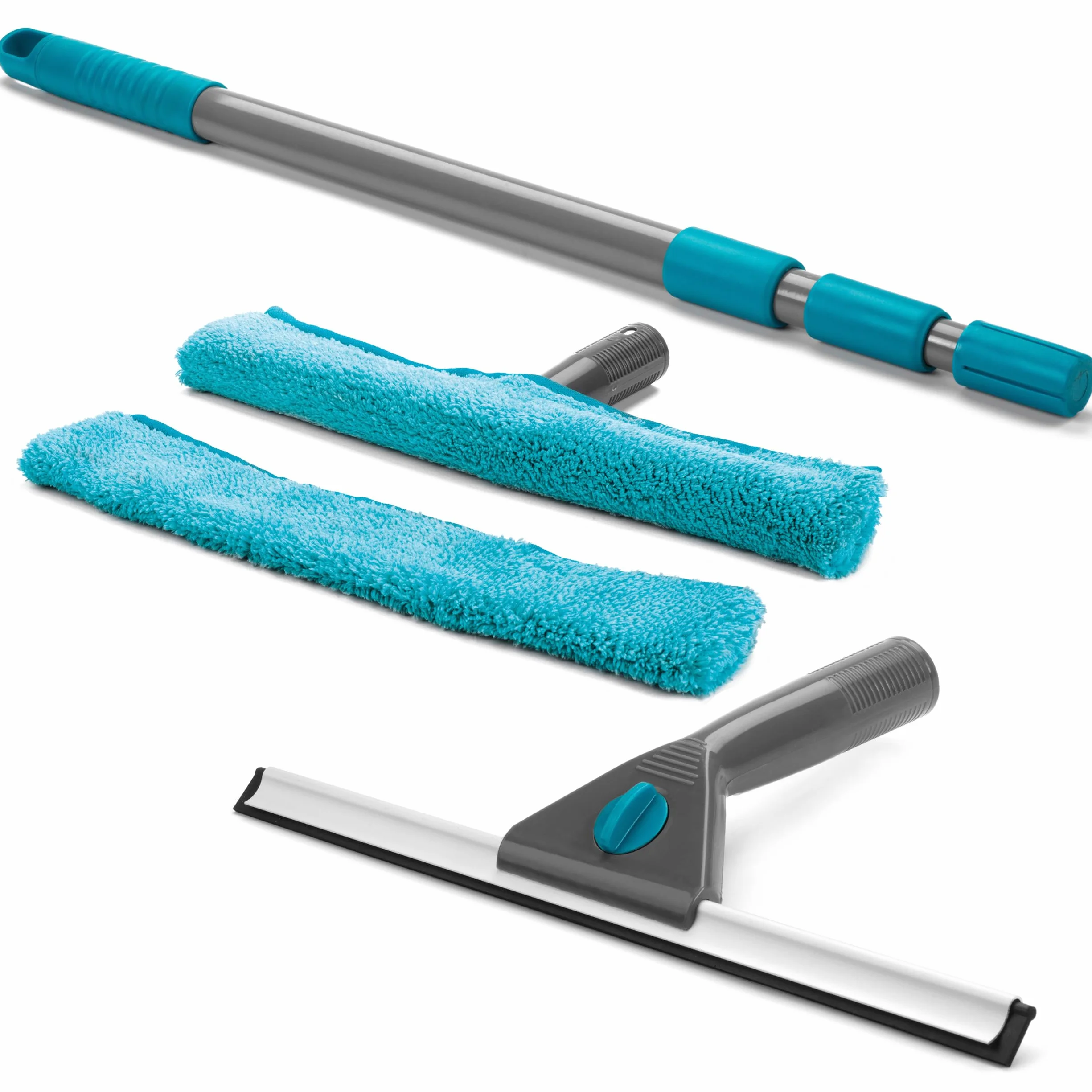Beldray® 5-częściowy zestaw do czyszczenia dużych szyb LA028693TQ z wymienną głowicą i wkładkami z mikrofibry
