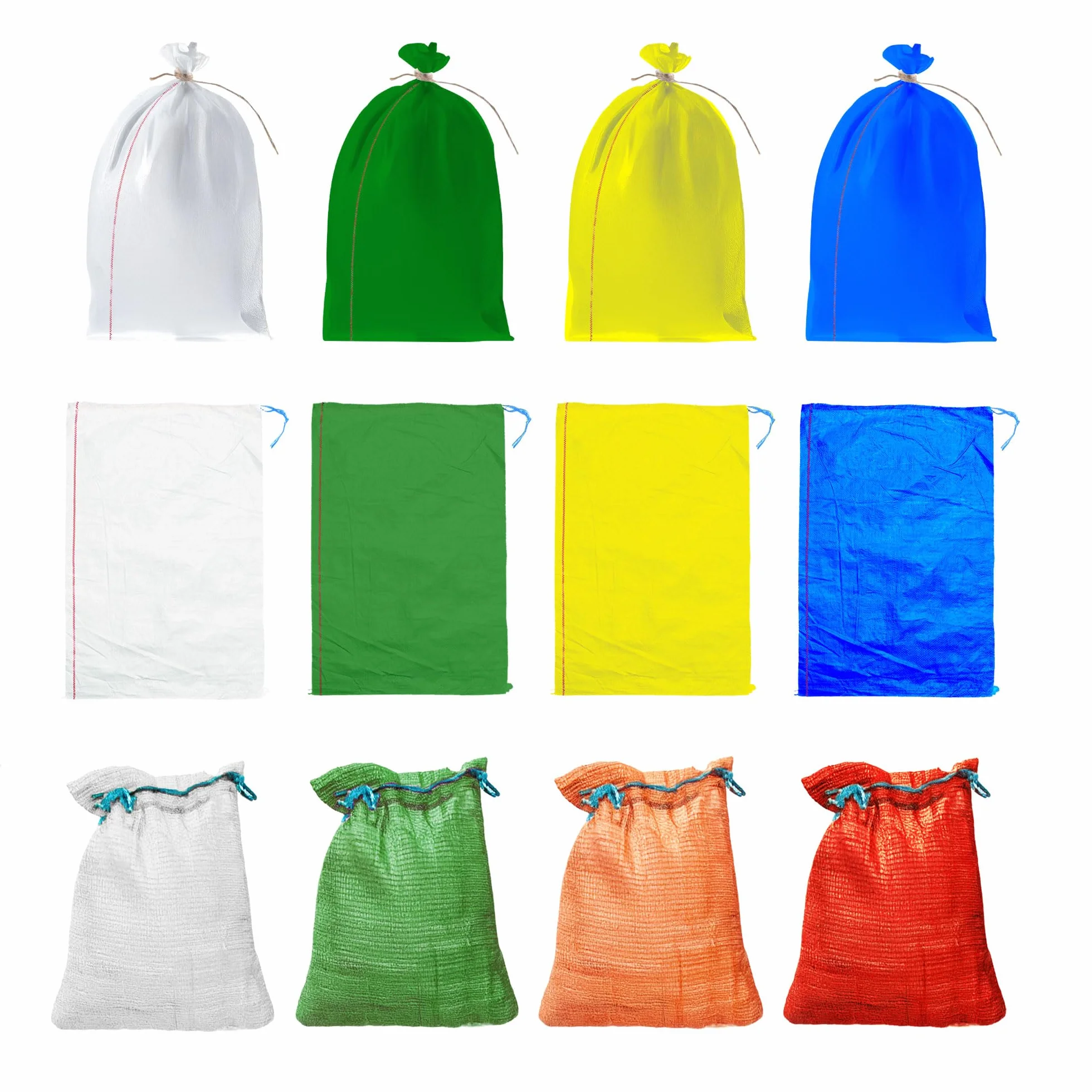 10 sztuk worków siatkowych 35x50 cm 5 kg | pomarańczowe | worki z siatki z rzepem | worek na ziemniaki, worki na cebulę, worki na drewno opałowe