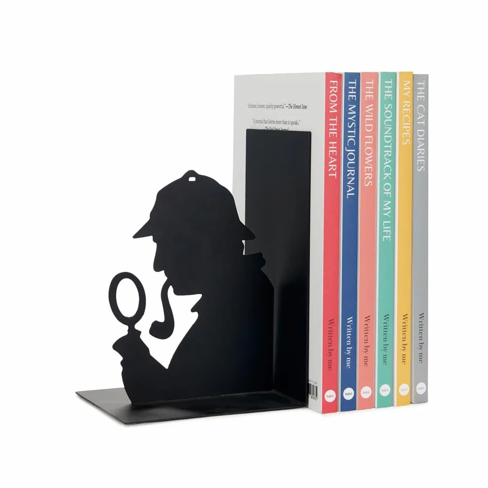 Balvi - Sherlock czarna podpórka na książki z metalu. Oryginalny design