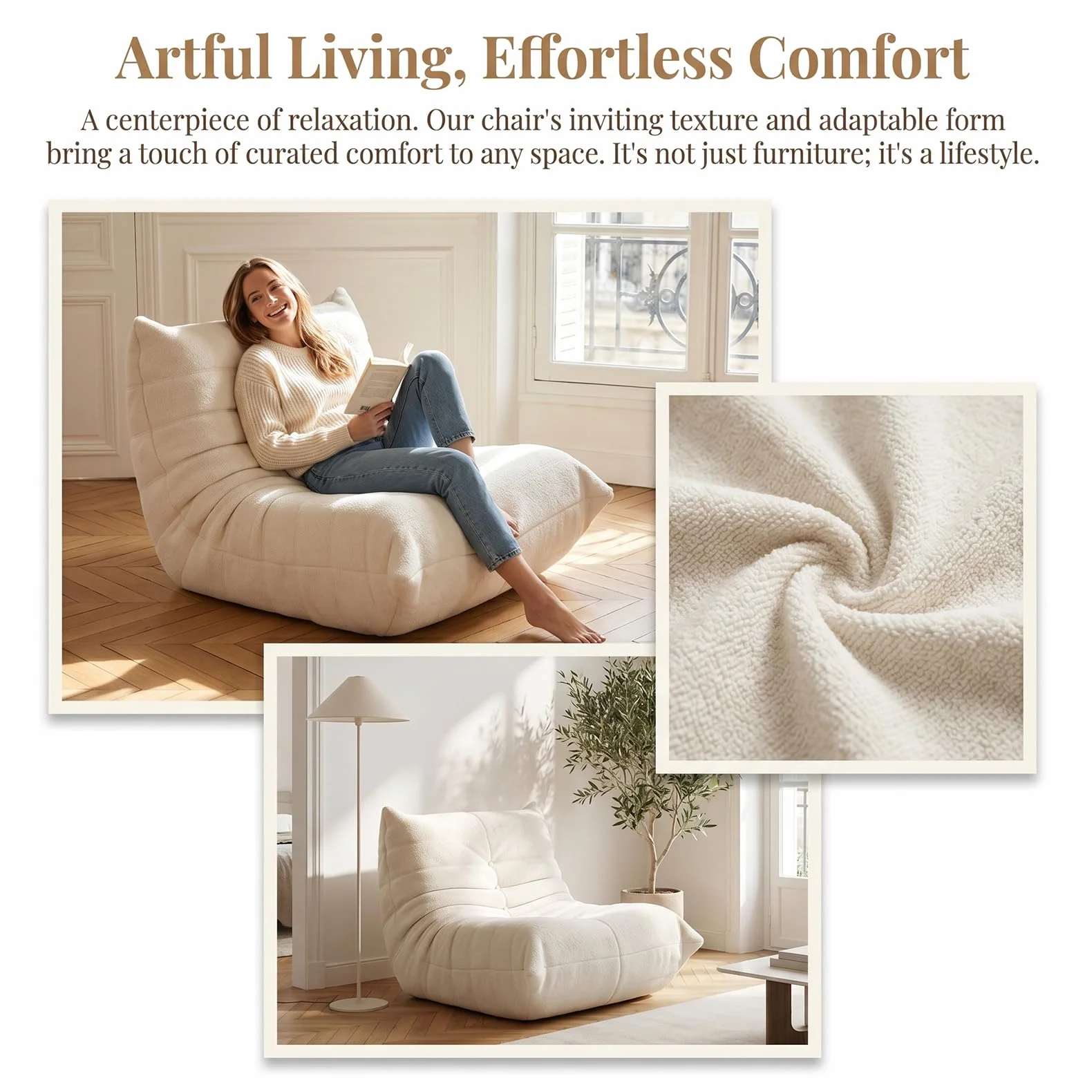 Togo fotel kominkowy, narożne worki do siedzenia, wygodna leniwa sofa podłogowa, fotel wypoczynkowy z pianki o ergonomicznym wzornictwie, do salonu, sypialni, akademika, salonu, biura