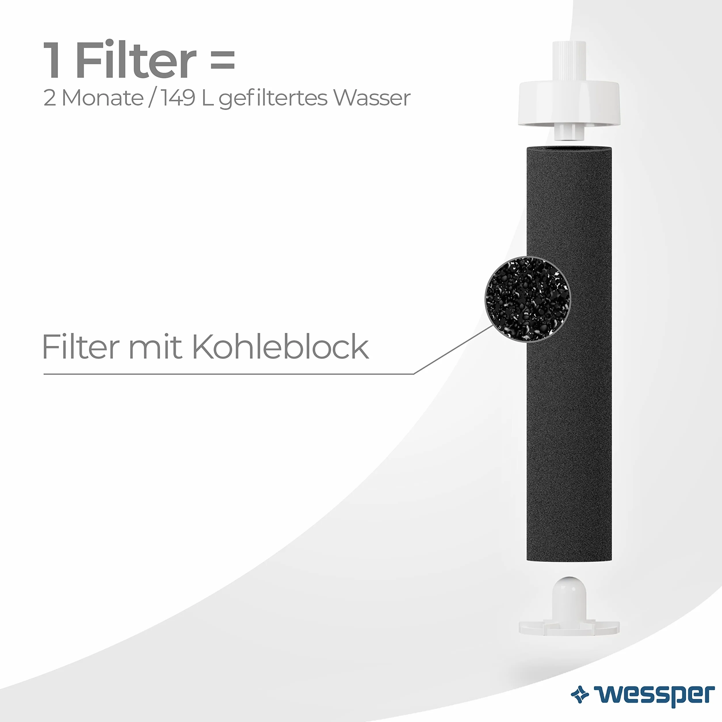 Butelka do picia ze szkła 680 ml z filtrem do wody WESSPER