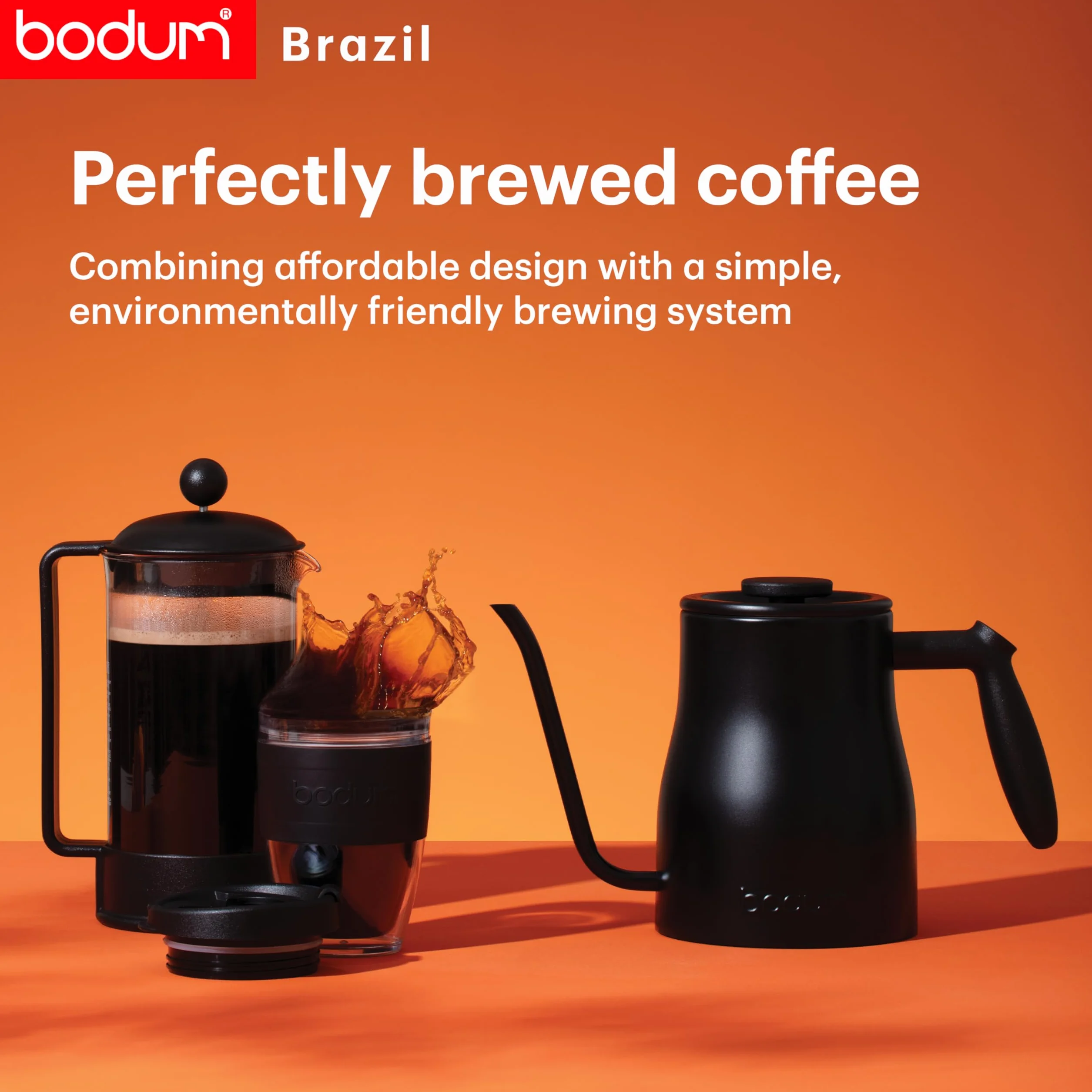 Bodum BRAZIL:,1548-01, zaparzacz do kawy, AA88 filiżanek, 1 l, czarny
