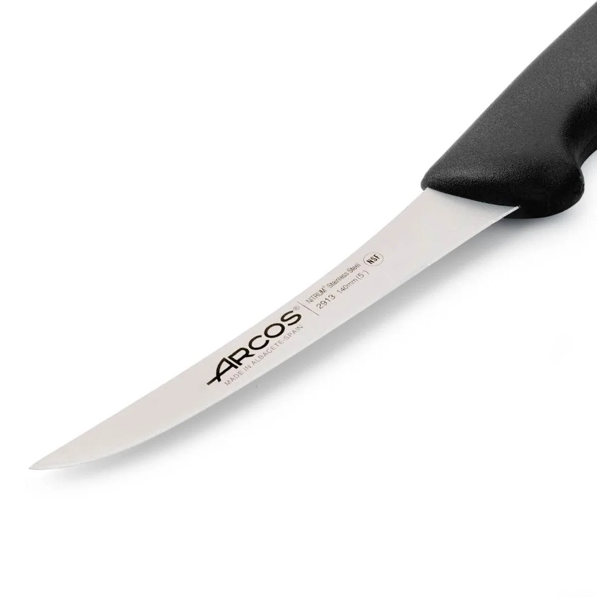 Arcos Nóż do krojenia kości z mięsa, 140 mm, ergonomiczny uchwyt z polipropylenu, seria 2900, kolor czarny