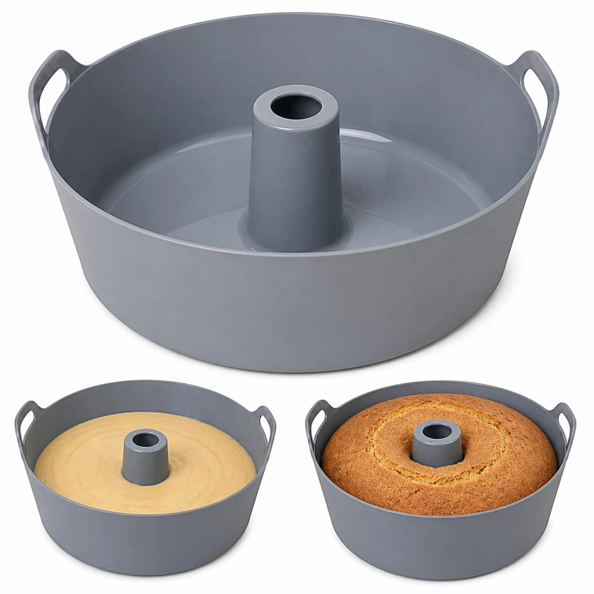 Forma silikonowa do pieczenia 18 cm do airfryera i piekarnika – bez BPA – forma do babki Moljaus – akcesoria do frytkownicy beztłuszczowej