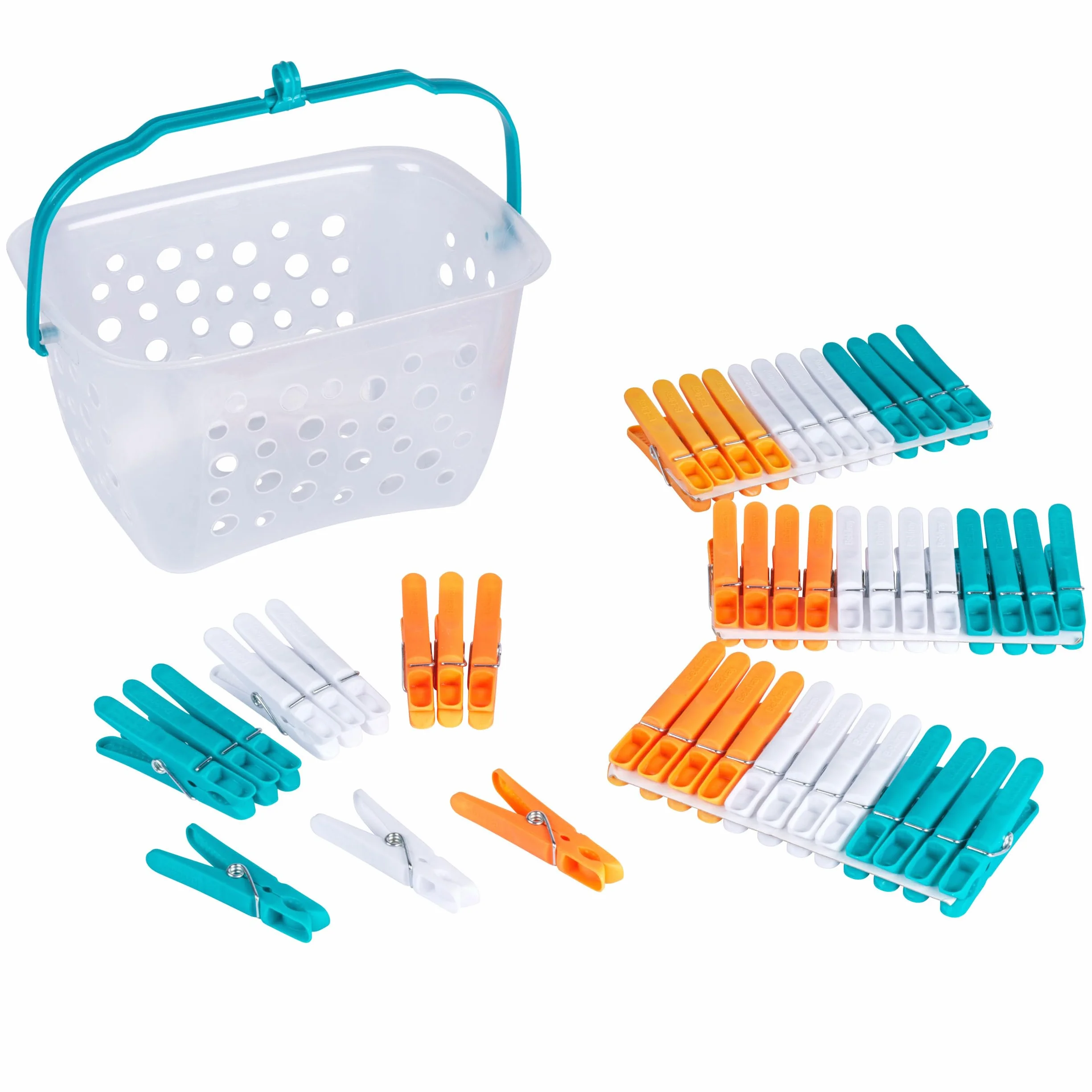 Beldray® LA028297TQ Ultra Grip Clothes Pegs in Basket, 48 Pack